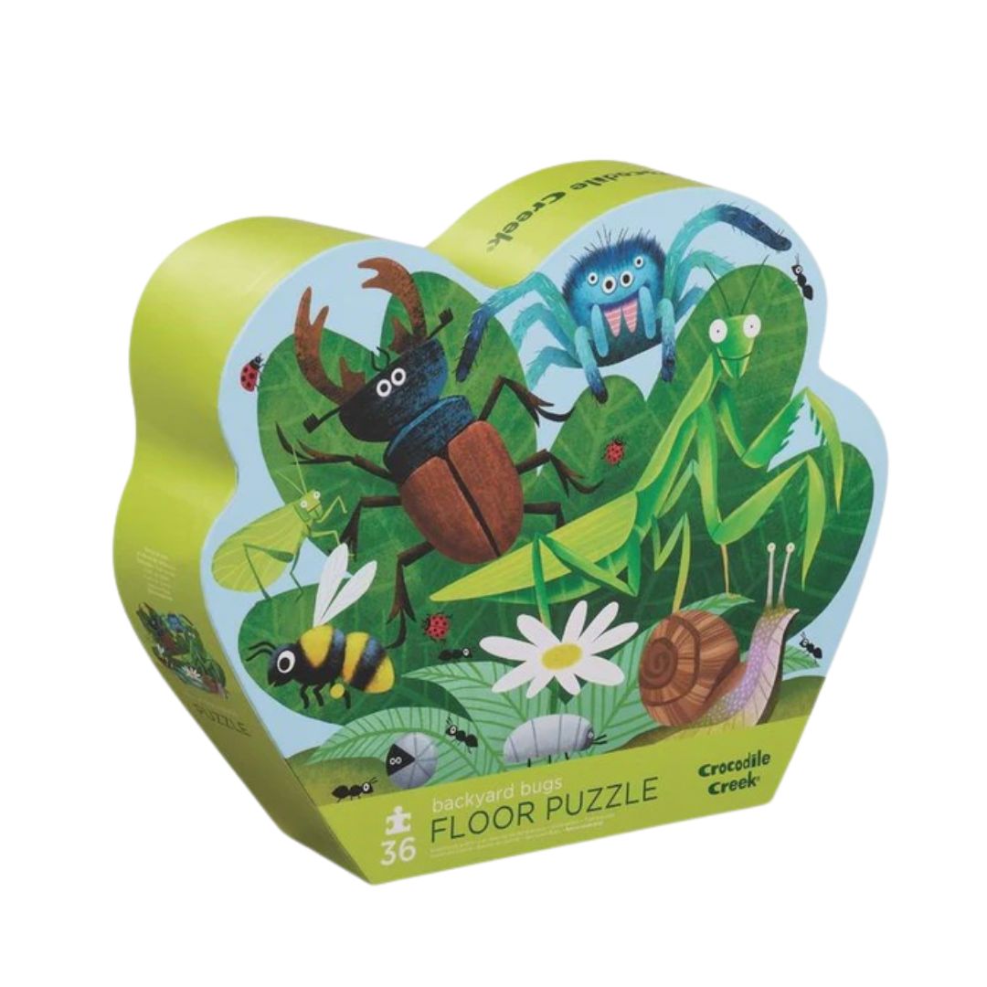 Classic 36-Piece Floor Puzzle - Backyard Bugs Educational Toy for Kids | Fun Learning Activity for Preschool & Kindergarten