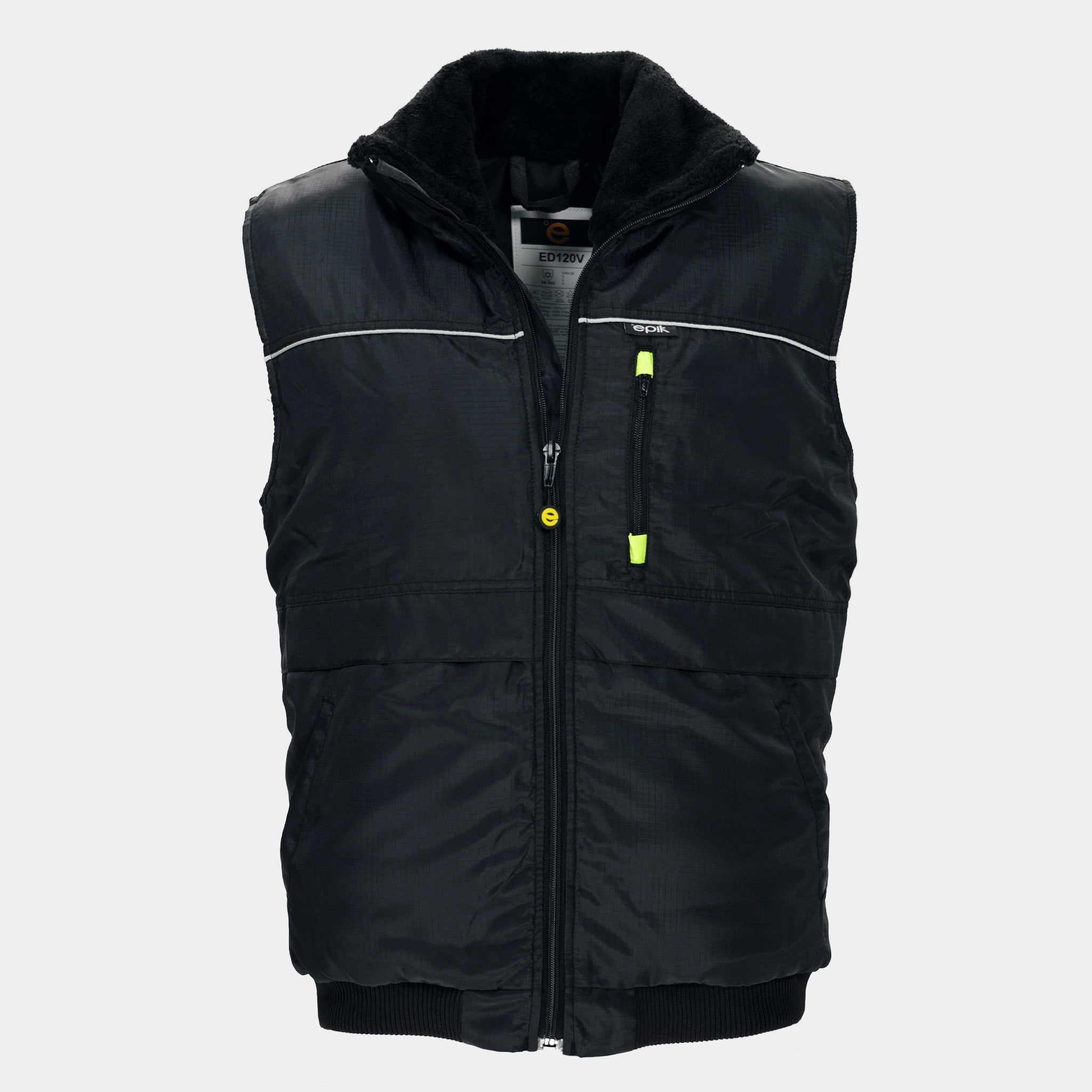 High Visibility Reflective Safety Vest - Black for Running, Cycling & Outdoor Work | Adjustable & Breathable for Men & Women