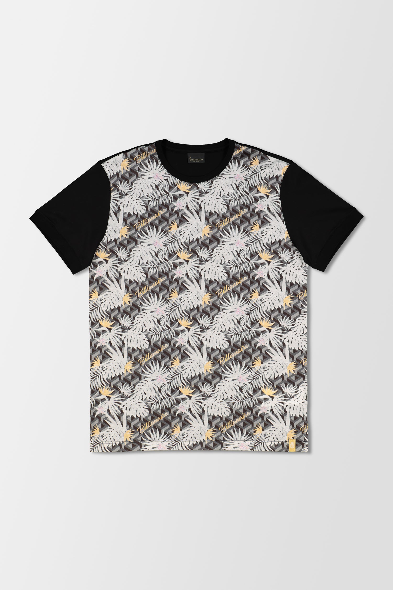 Billionaire SS Palms Round Neck T-Shirt for Men - Casual Short Sleeve Cotton Tee for Summer, Beach, and Streetwear Fashion