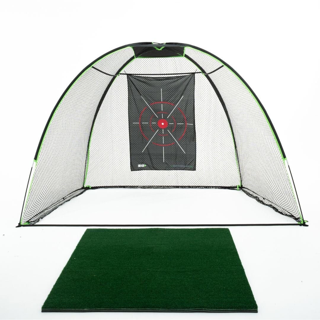10' x 7' Rounded Golf Practice Net for Backyard & Driving Range - Heavy Duty Training Net for Golf Balls | Perfect for Indoor & Outdoor Use