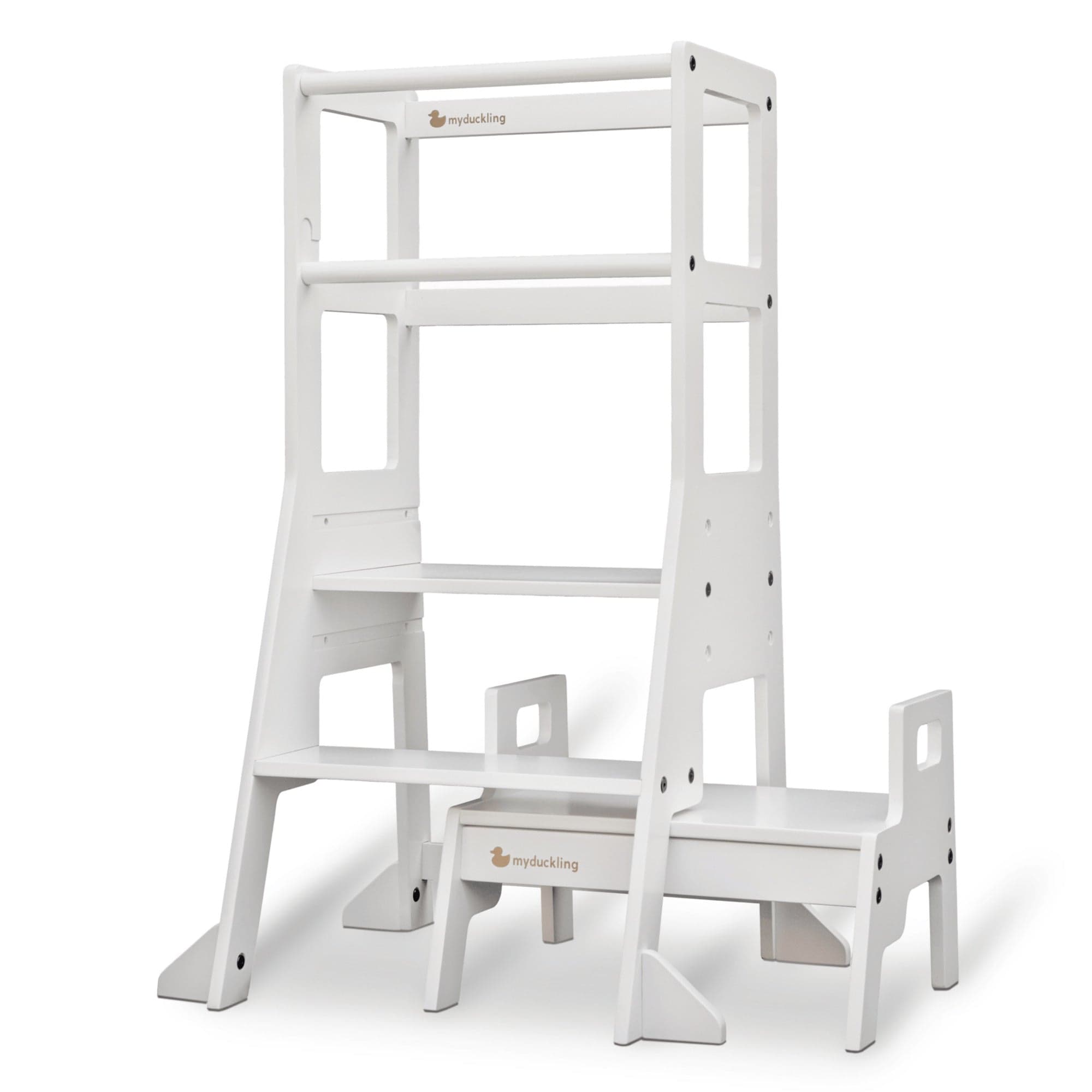 JALA Deluxe Adjustable Wooden Learning Tower for Toddlers - Safe Kitchen Step Stool Helper for Kids Cooking & Baking - Perfect Montessori Educational Tool for Home & Preschool Use