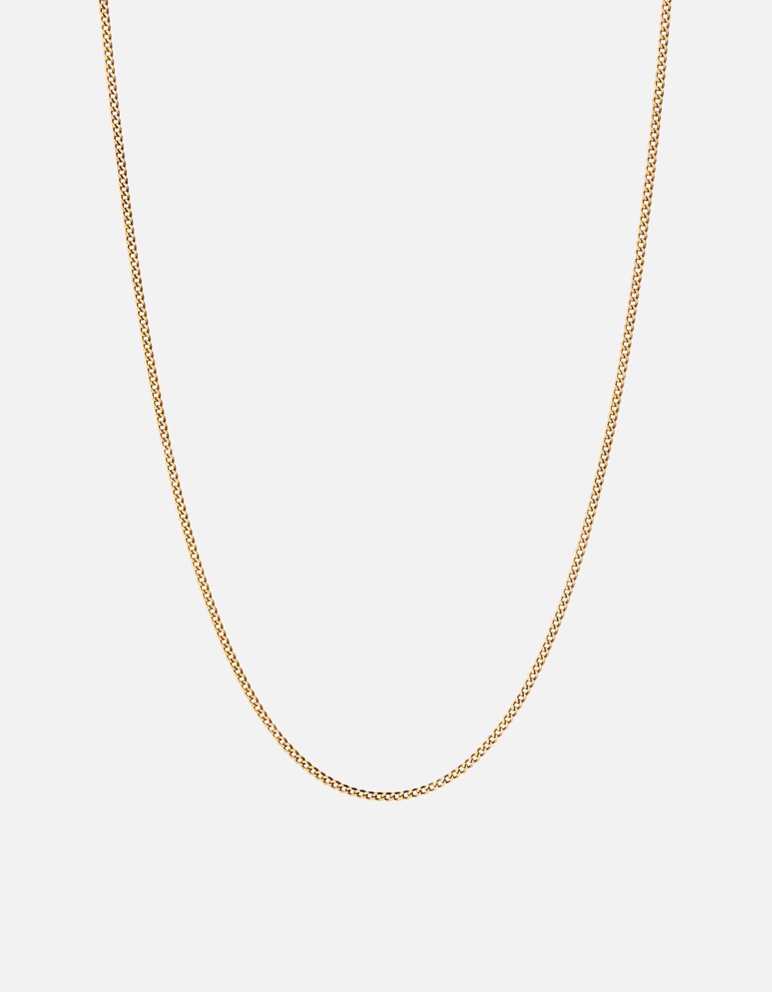 2mm Cuban Chain Necklace 14K Gold Vermeil for Men & Women - Dainty Layering Jewelry for Everyday Wear, Gifts & Special Occasions