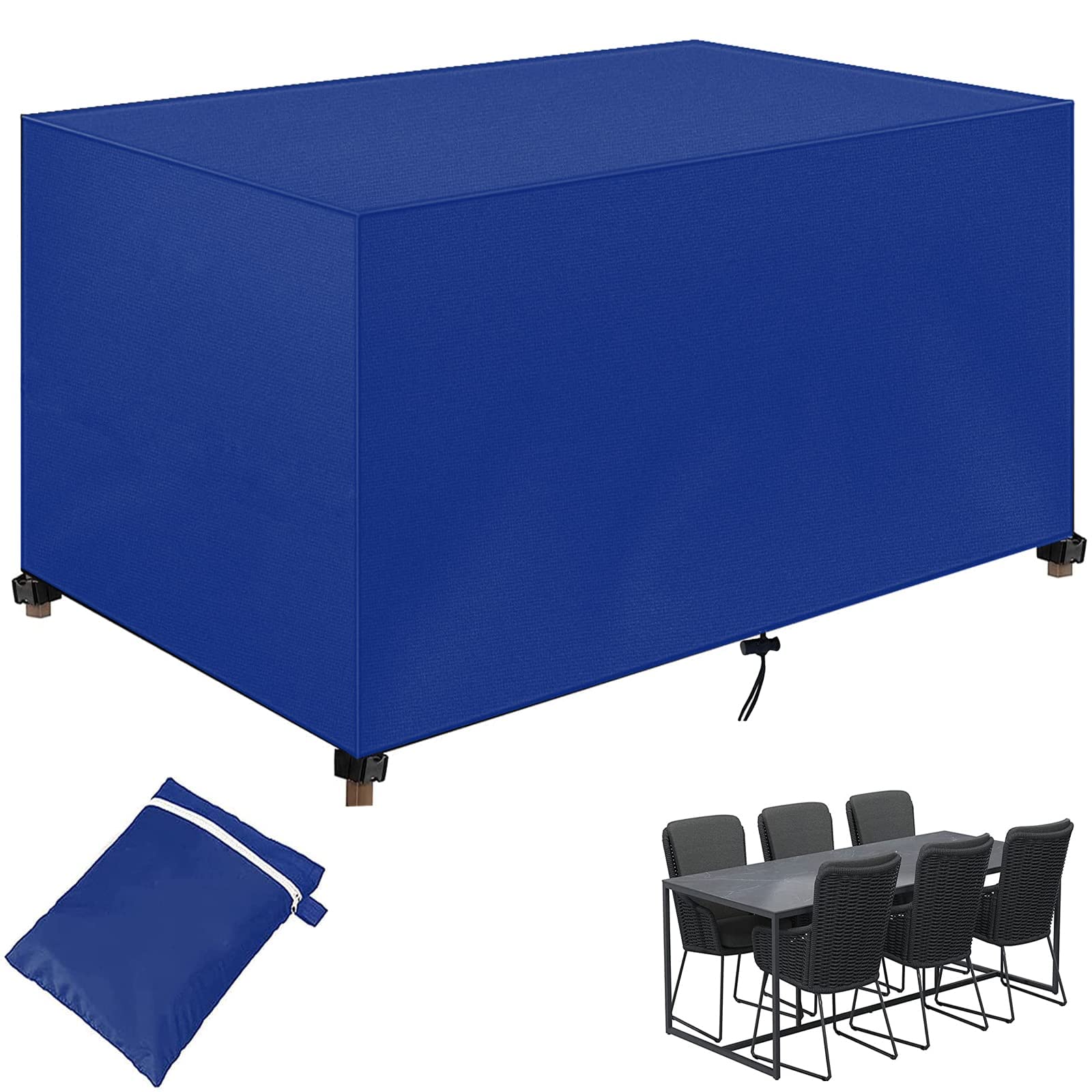 Waterproof 420D Oxford Fabric Garden Furniture Cover - Windproof & Anti-UV Protection for Patio Tables, Sofas & Outdoor Seating Groups | Perfect for Backyard, Deck & Poolside Furniture Protection