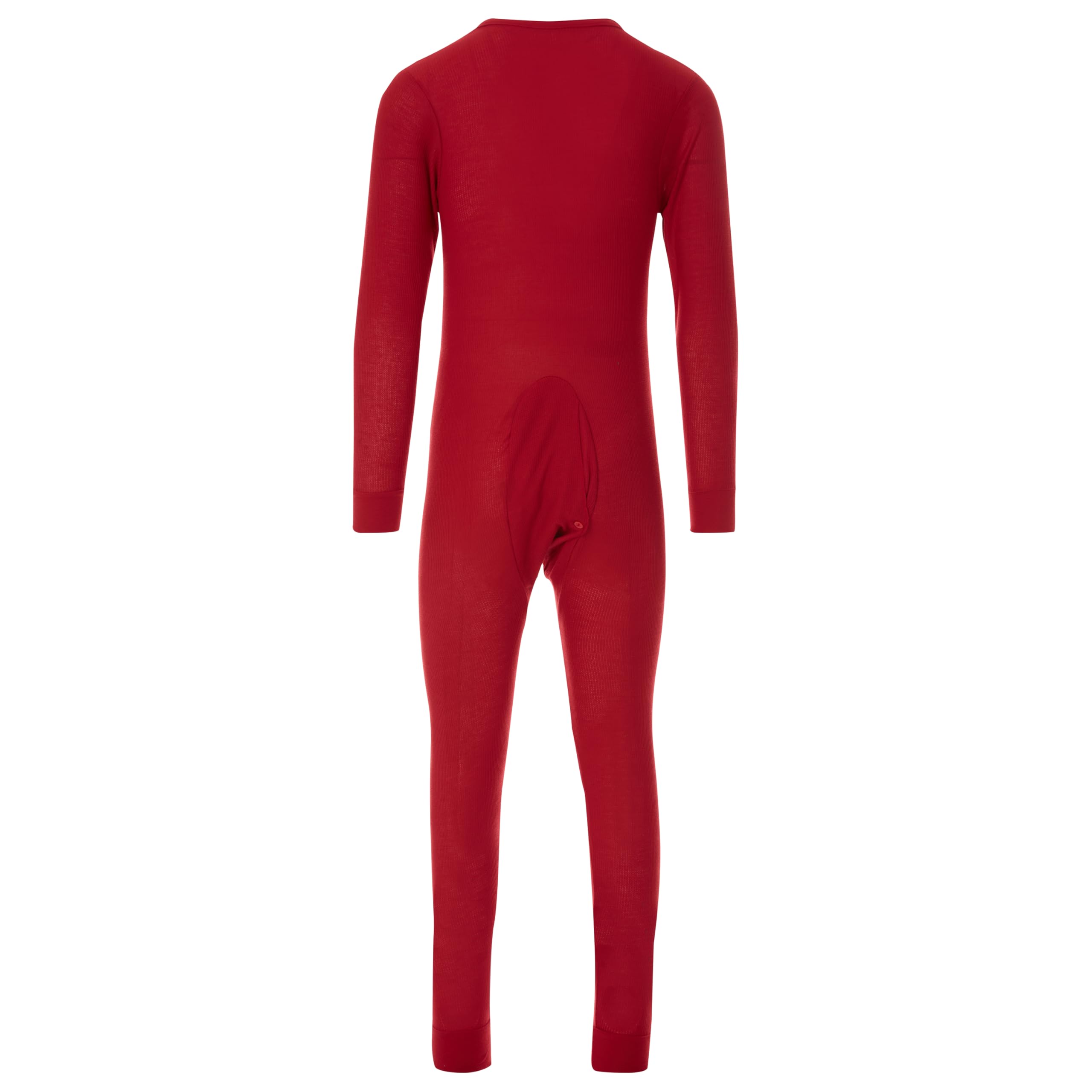 North 15 Men's Waffle Knit Holiday Red & Green Union Suit Underwear - Thermal Long Johns for Winter (S-5XL) - Perfect for Christmas Pajamas, Cozy Loungewear & Cold Weather Outfits