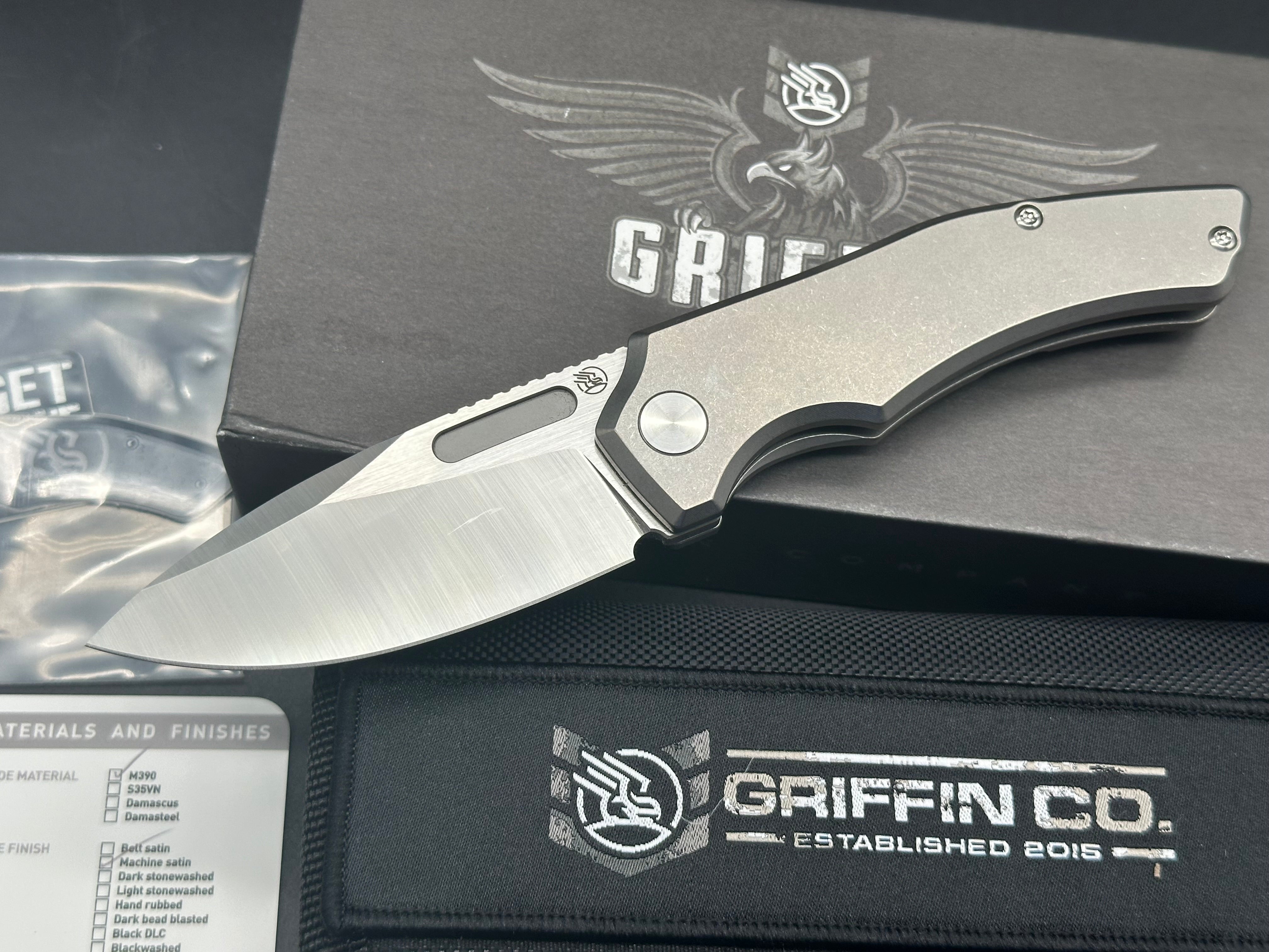 Griffin Company Scout F3 M390 Folding Knife - Premium EDC Pocket Knife for Outdoor, Camping, and Everyday Carry
