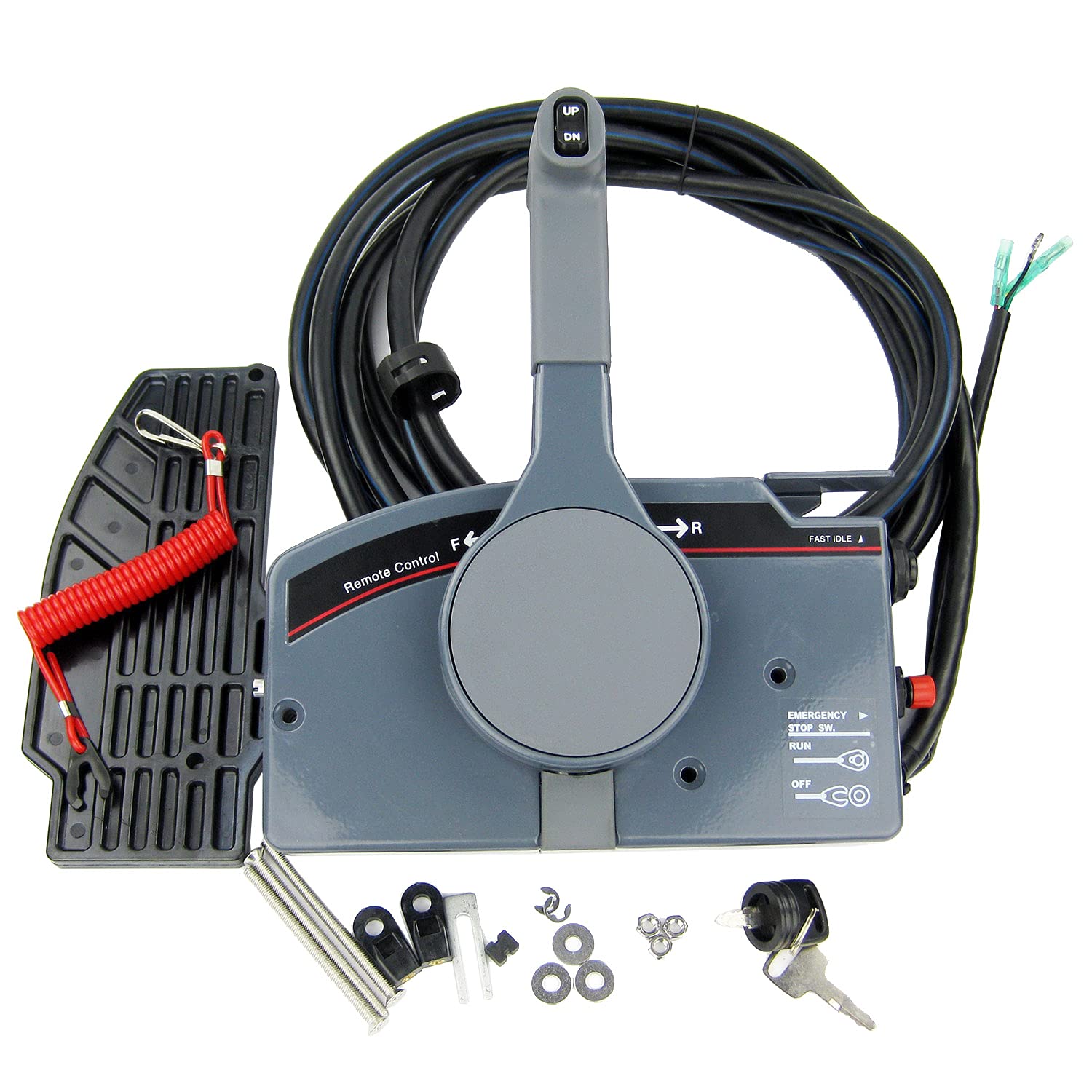 Yamaha Outboard Remote Control Box OEM 703 Side Mount Marine Throttle Shift Box with 10Pin Cable & Trim Tilt Switch - Perfect for Boat Engine Control and Watercraft Accessories