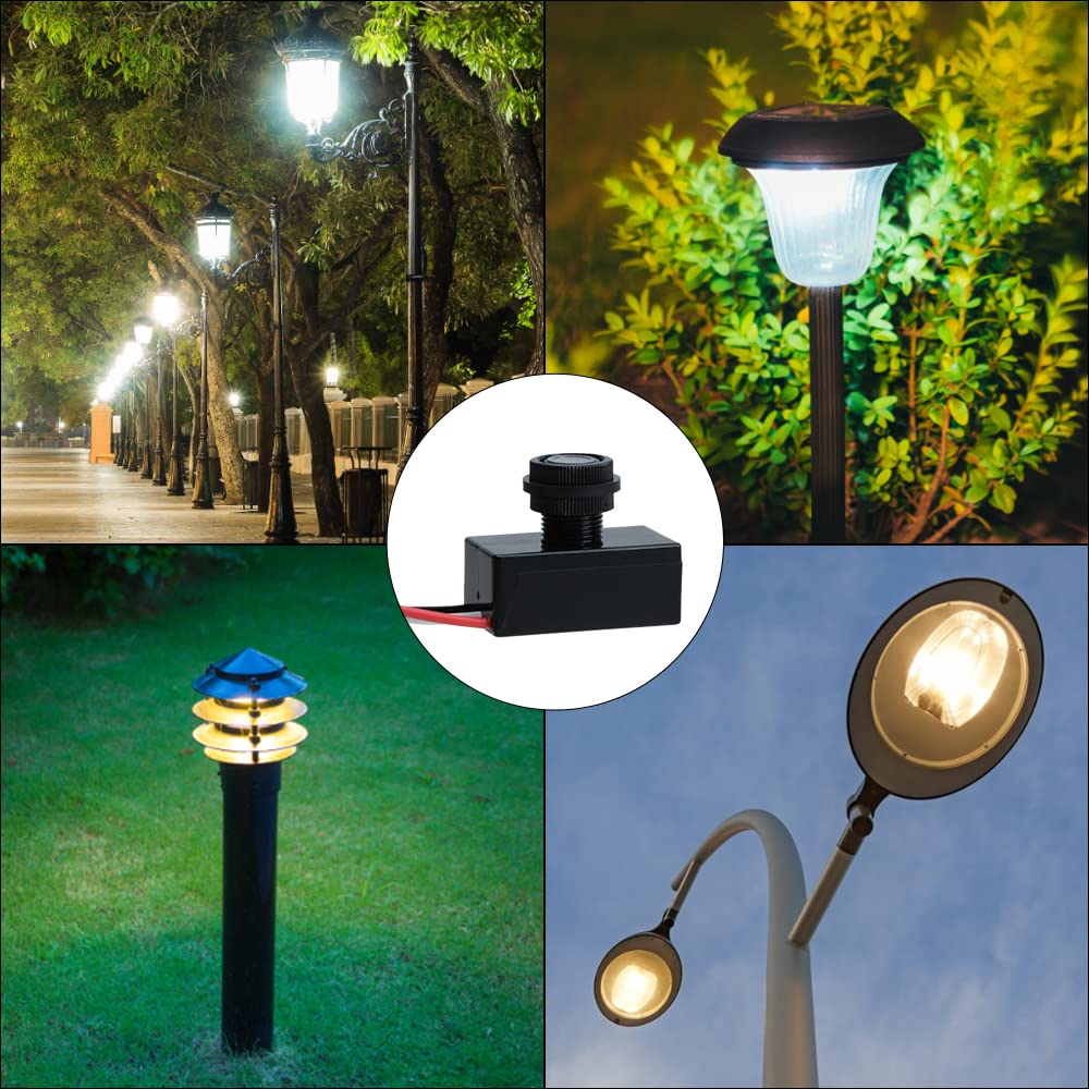 YXQ Photoelectric Switch - AC 120-277V Dusk to Dawn Sensor, Flush Mount Photo Control Eye Switch for Outdoor Lighting (NK-B/E277) | Perfect for Street Lights, Garden Lighting & Security Lights