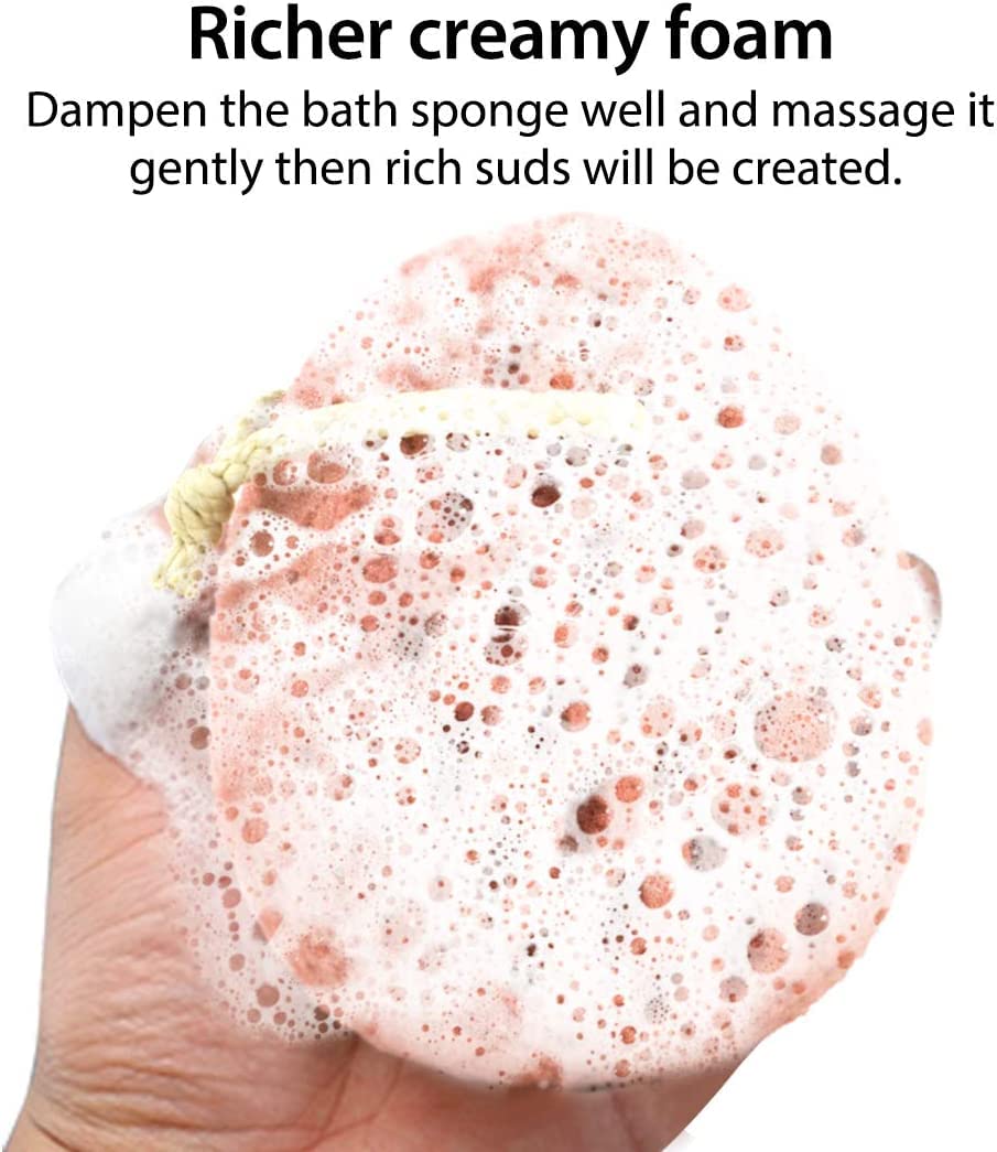 SOFTSWISS 2-Pack Large Exfoliating Bath Sponges for Women & Men - Premium Loofah Body Scrubber & Shower Pouf for Smooth Skin - Ideal for Daily Shower, Spa & Skin Care Routine (Grey)