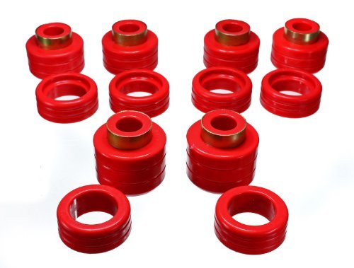 Energy Suspension 3.4123R Body Mount Kit for Chevy Pickup Trucks - 2WD & 4WD Compatible - Durable Polyurethane Bushings for Smooth Ride & Reduced Vibration - Perfect for Off-Roading & Daily Commuting