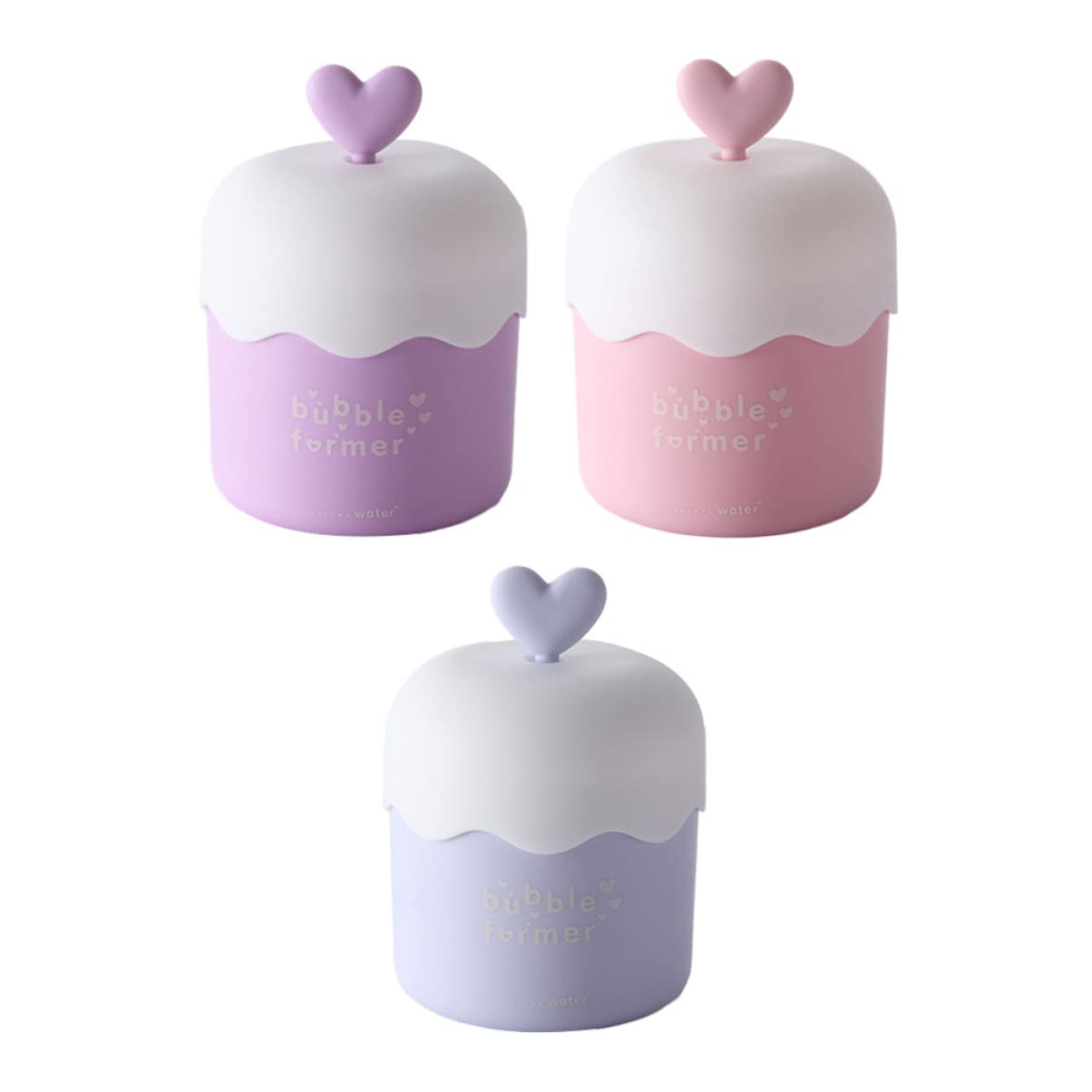 LALAFINA 3-Piece Push Beauty Bubble Maker Set - Facial Foam Cup, Face Wash Foamer, Skincare Foam Cleaner & Milk Frother - Hand Pressure PP Foam Whip Maker for DIY Skincare & Coffee Foam