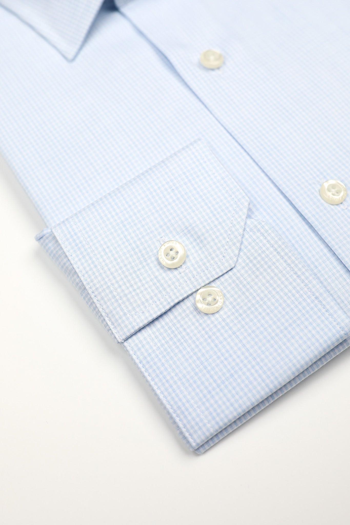 Sky Mini Check Shirt for Men - Slim Fit Casual Button Down Shirt - Perfect for Office, Date Night & Weekend Outings
