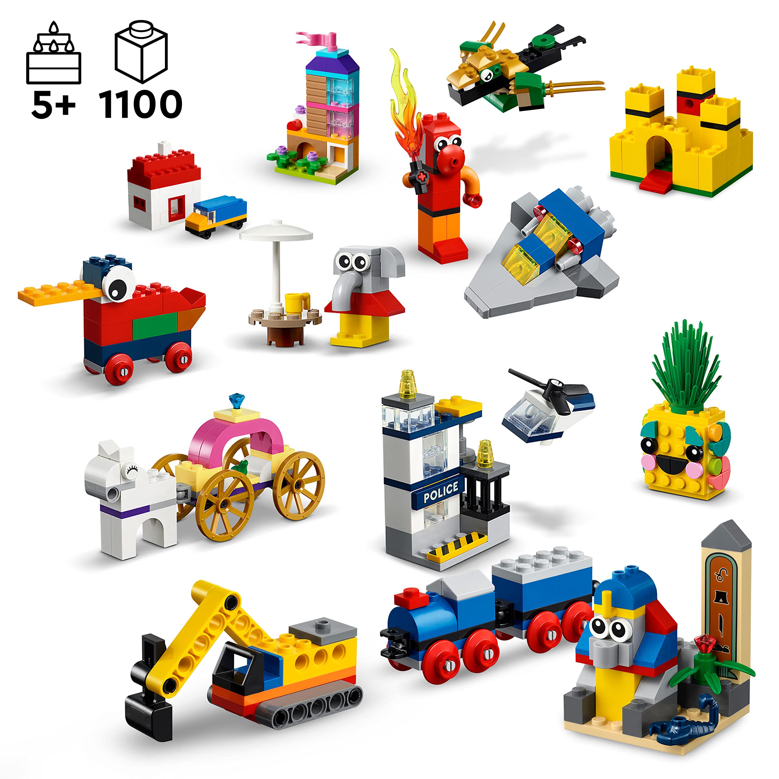 LEGO Classic 90th Anniversary Limited Edition Building Set - 11021 Pieces with Popular Models for Creative Play | Perfect for Birthday Gifts, STEM Learning & Family Bonding Activities