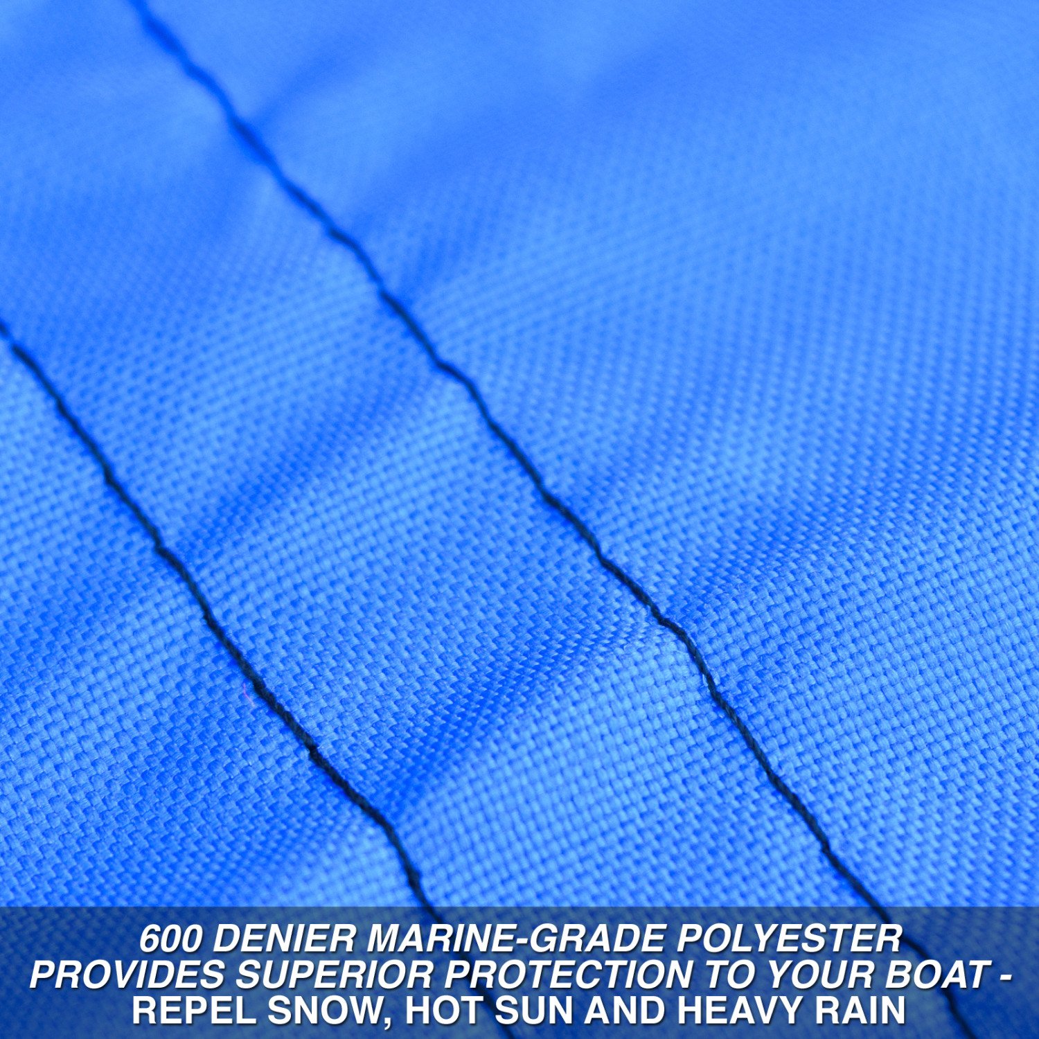 Heavy Duty 600 Denier Pontoon Boat Cover - Waterproof, UV Resistant, Fits 24' to 28' Boats (Up to 110