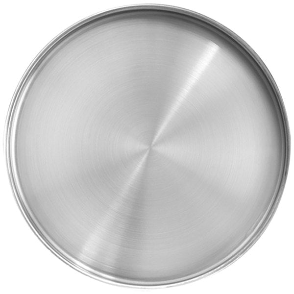 FOH Soho Round Stainless Steel Dinner Plates - Set of 6, 11 Inch Silver Modern Tableware for Restaurants, Catering & Home Dining