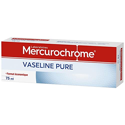 Mercurochrome Pure Vaseline 75ml - Gentle & Soothing Intimate Hygiene Solution - Daily Use 75g Travel Size - Natural Skin Care & Beauty Product - Perfect for Sensitive Skin Care, First Aid, and Personal Hygiene