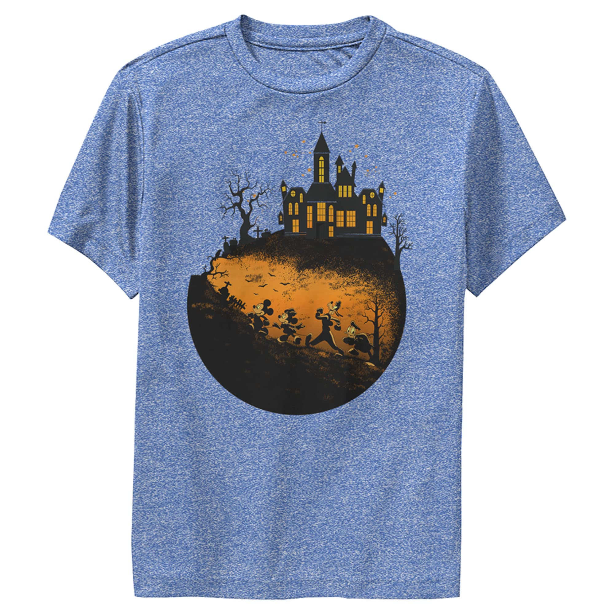 Disney Mickey and Friends Halloween Group Shot Boys Performance T-Shirt - Cute Cartoon Character Costume Tee for Kids Halloween Party, Cosplay & Dress Up