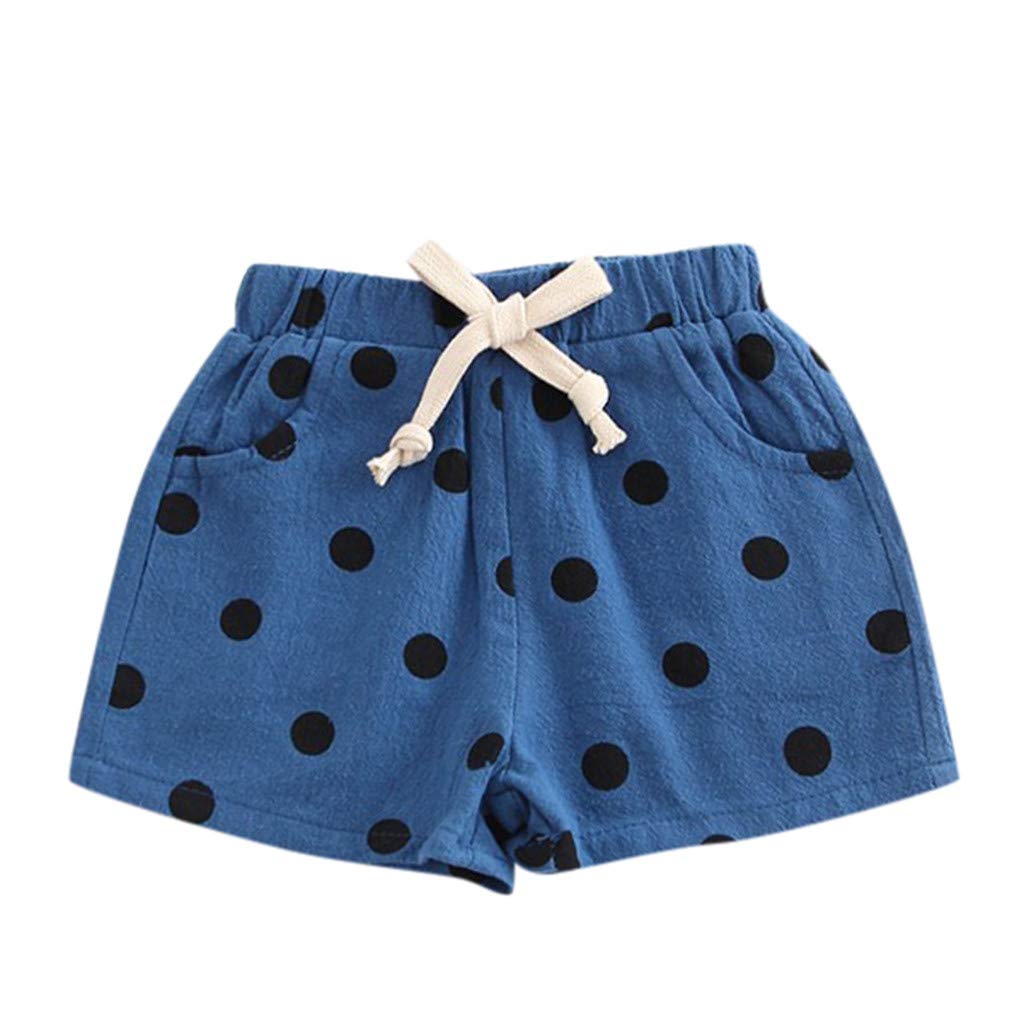 Toddler Boys Girls Casual Dot Print Shorts with Drawstring Elastic Waist - Comfortable Summer Pants for Playtime, Daycare & Outdoor Activities