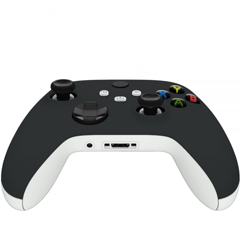 eXtremeRate Black Soft Touch Grip Faceplate Replacement for Xbox Series X/S Controller - Premium Housing Shell Case (Controller Not Included) - Perfect for Gaming, Streaming & Esports