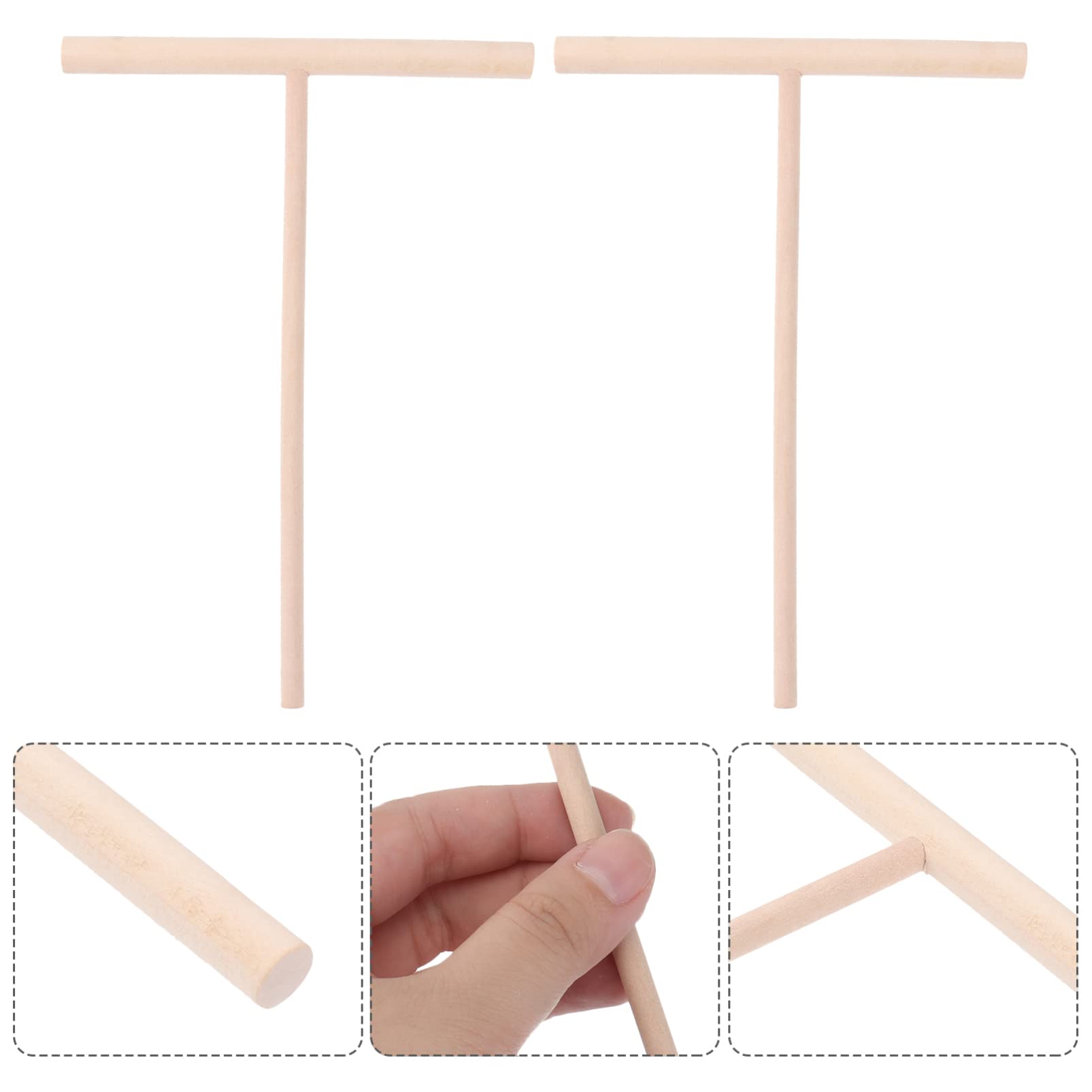 **Hemoton Nonstick T-Shaped Crepe Maker & Pancake Spreader Set - 2-Piece Wooden Crepe Tools for Perfect Crepes, Pancakes & Flatbreads - Ideal for Breakfast, Brunch & Dessert Making**
