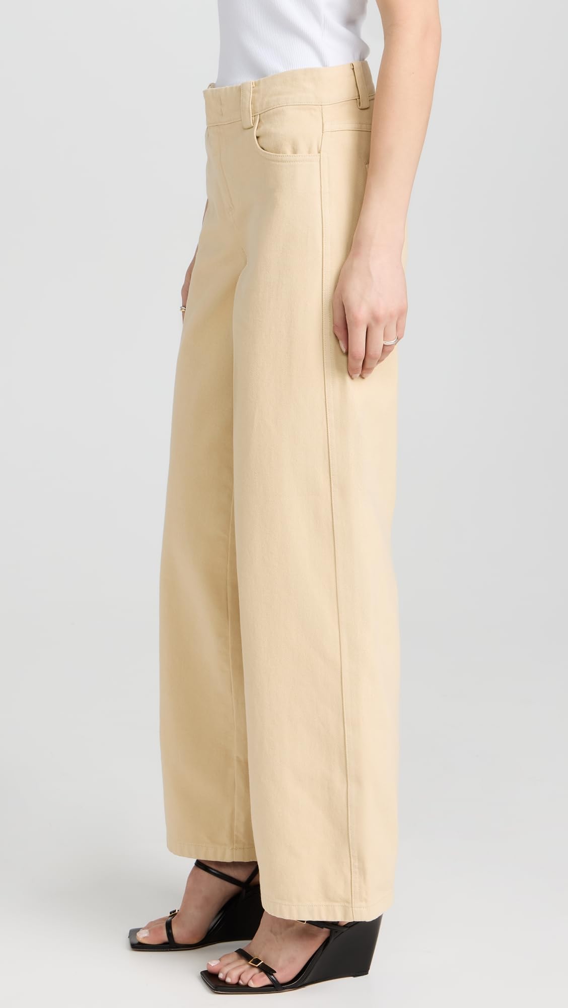 Vince Women's Washed Twill Wide Leg Pants - Comfortable High Waisted Trousers for Work, Office & Casual Wear | Premium Stretch Fabric for All-Day Comfort