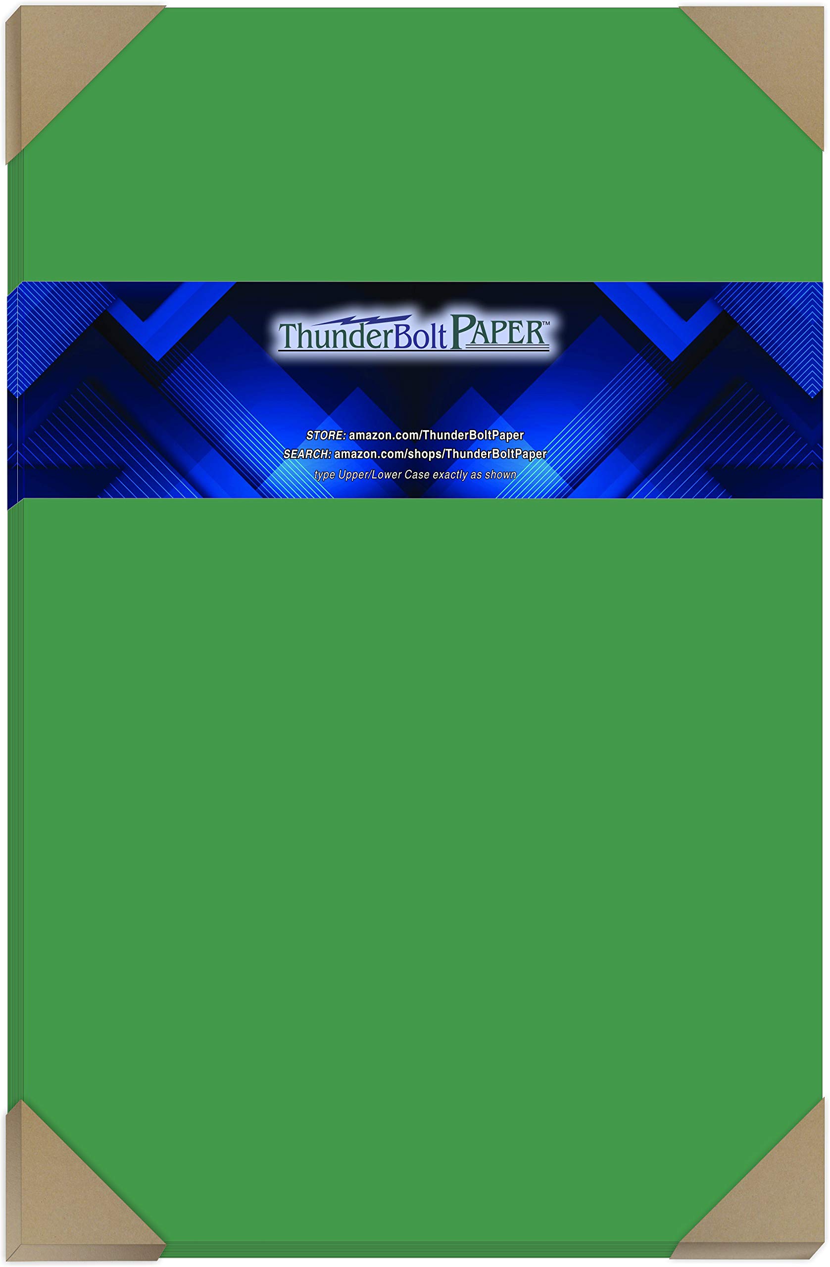 25 Bright Green 65lb Cardstock Paper - 11
