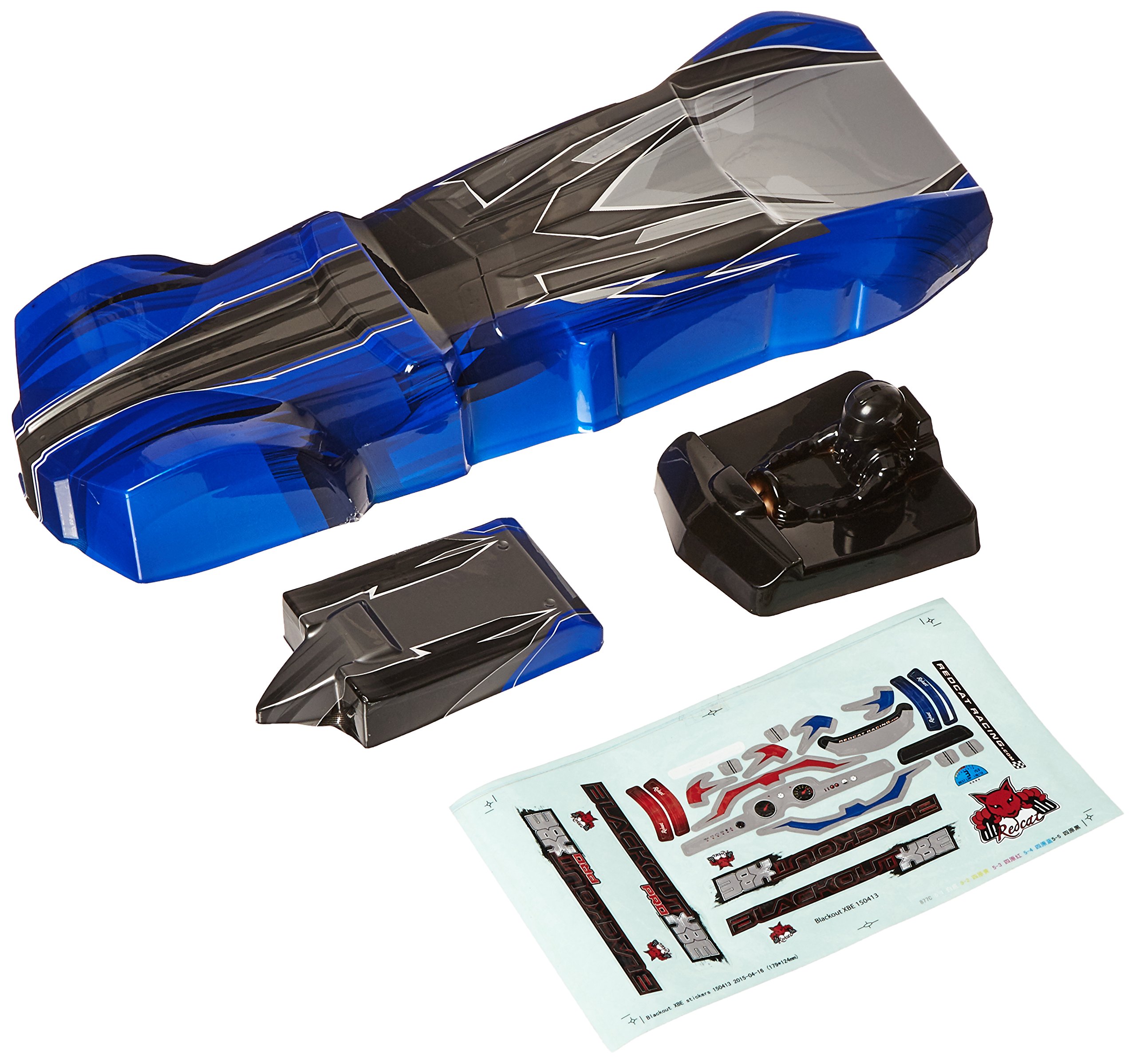 Redcat Racing Blackout XBE Body - Durable Blue RC Car Shell for Off-Road Bashing & Crawling - Perfect for Trail Adventures & Rock Racing