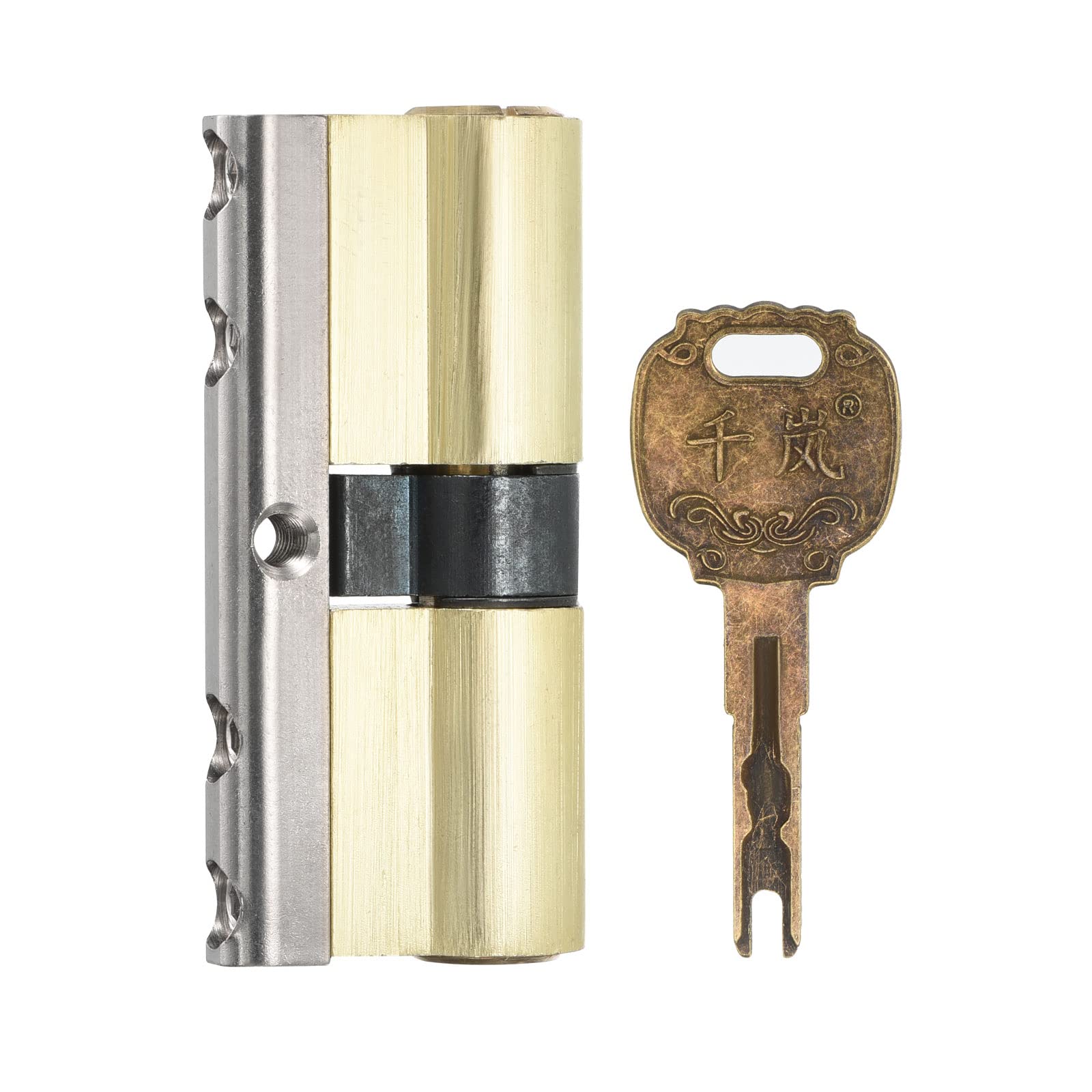 PATIKIL 35/35 (70mm Overall) European Double Lock Cylinder, 2 Pack Door Cylinder Lock with 2 Renovation Keys & 6 Owner Keys - Secure Home & Office Entry, Ideal for Apartment Doors & Commercial Buildings