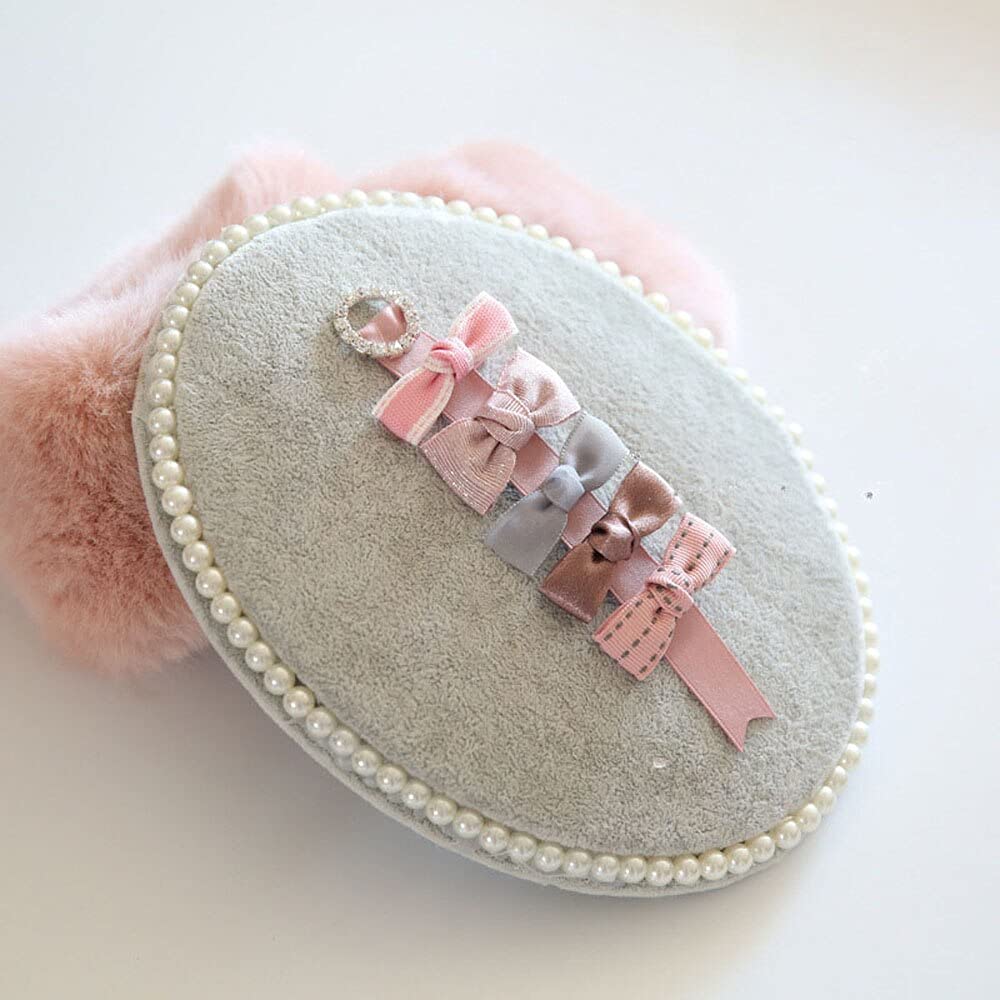 DVPHA Mini Cute Hair Clips for Girls - Kids Hair Accessories with Ribbon Bows - Baby Headwear for Parties, School & Daily Use (Metal Color K)