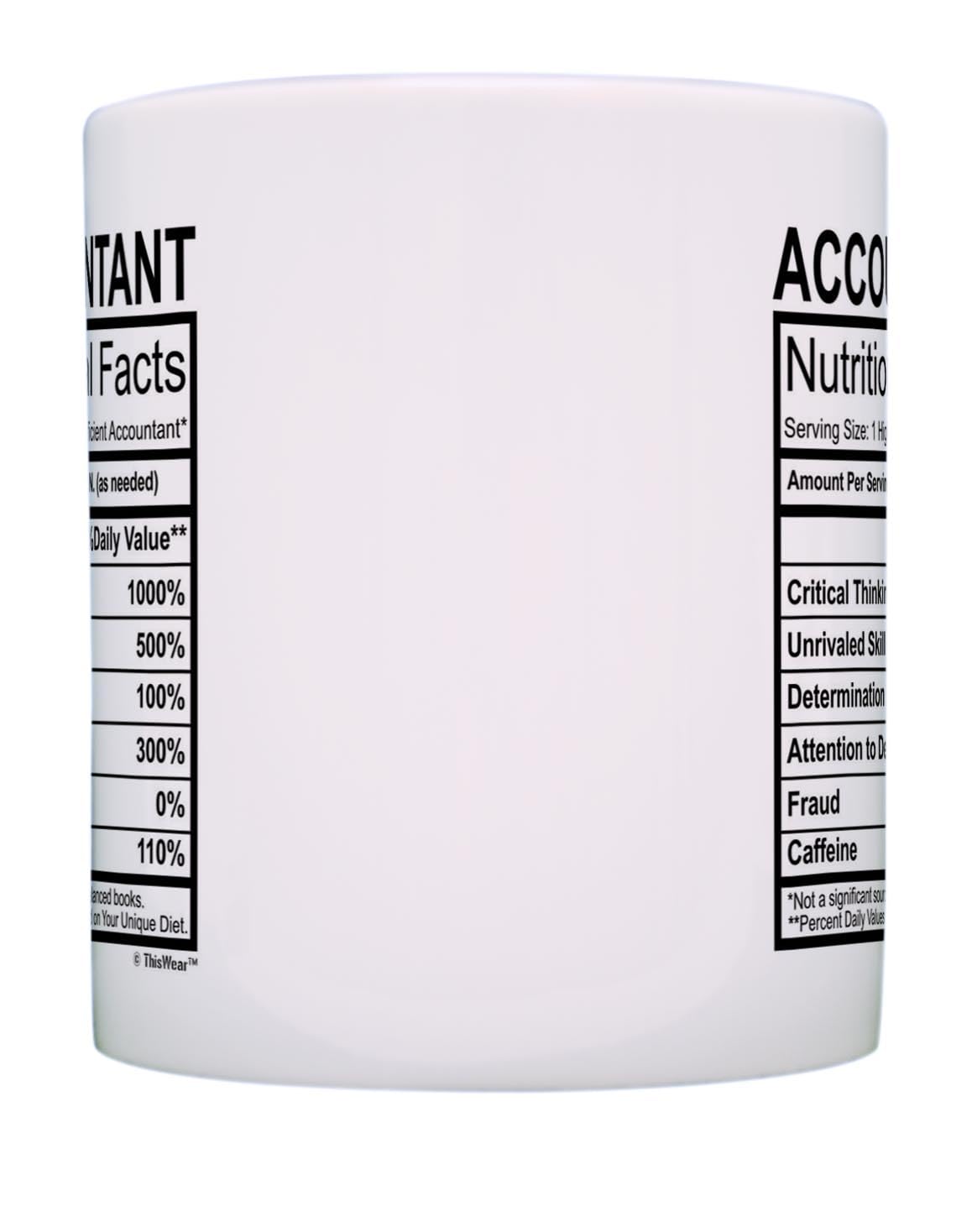 11oz Ceramic Coffee Mug with Handle - Funny Accountant Gift for Women & Men - Perfect for Office, Birthday & Retirement - ThisWear Accounting Gifts