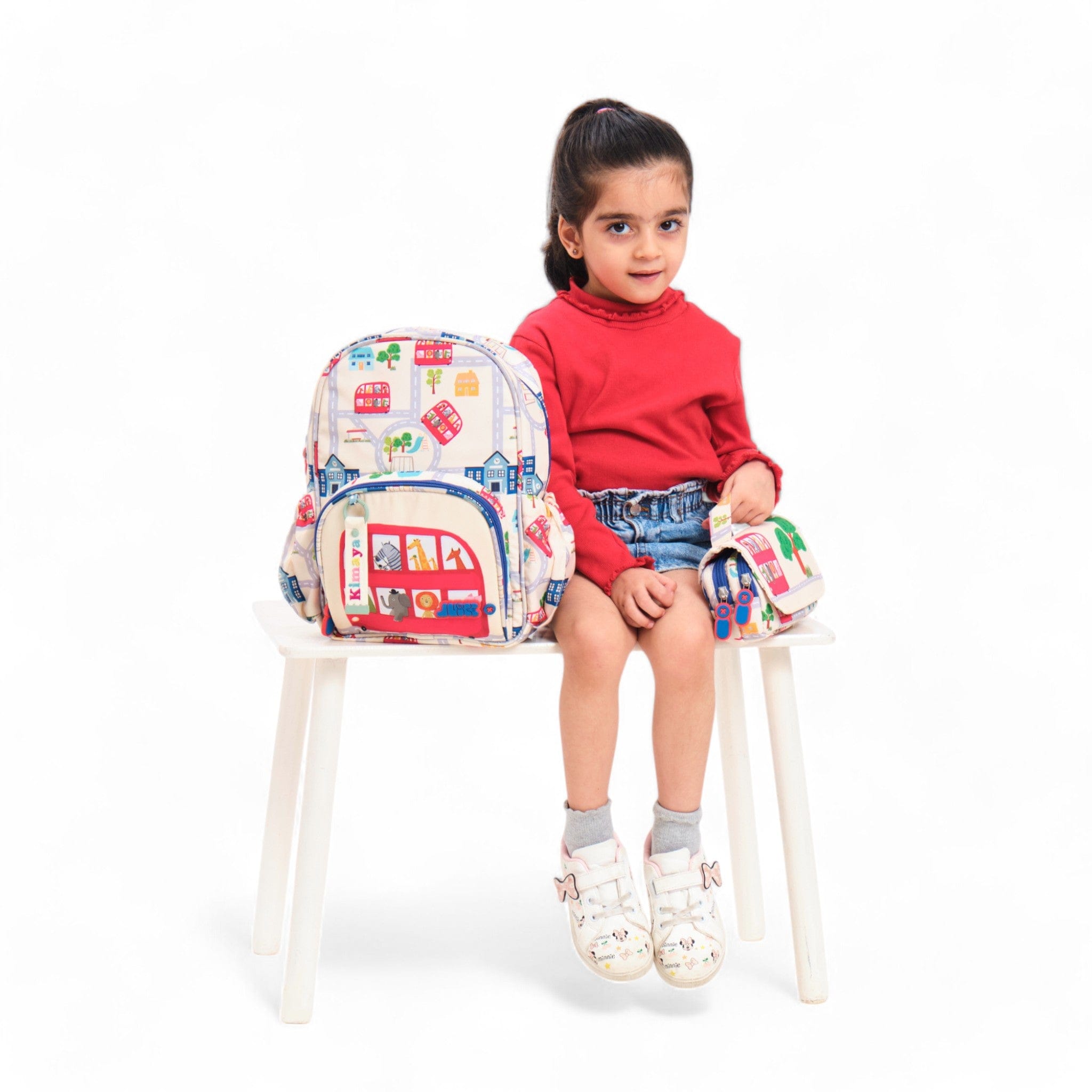 Wheel on the Bus Small Backpack for Kids - Cute Toddler School Bag with Bus Design - Perfect for Preschool, Daycare & Travel Accessories