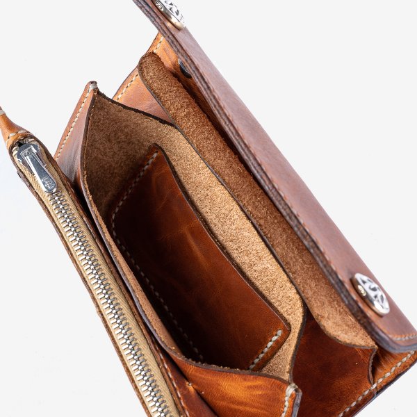 Vintage Hollywood Army Navy Surplus Leather Wallet - Genuine Brown Leather Bifold Wallet for Men - Perfect for Military Enthusiasts & Everyday Carry