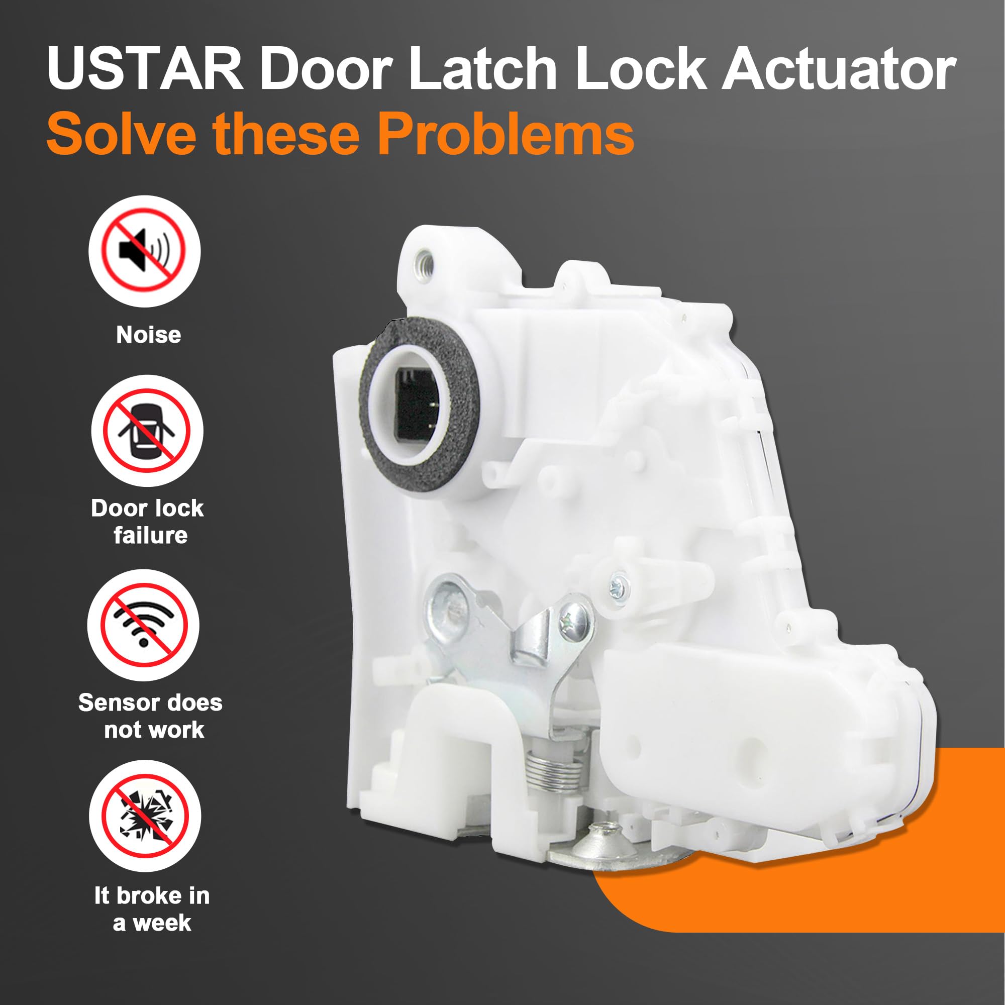 USTAR Car Door Lock Actuator Replacement for Honda CRV EX EXL LX 2007-2011 Models - Compatible with 72150SWAA01 72110SWAD01 72650SWAA01 72610SWAA01 (4 Door Kit) - Easy DIY Installation for Smooth Door Locking/Unlocking