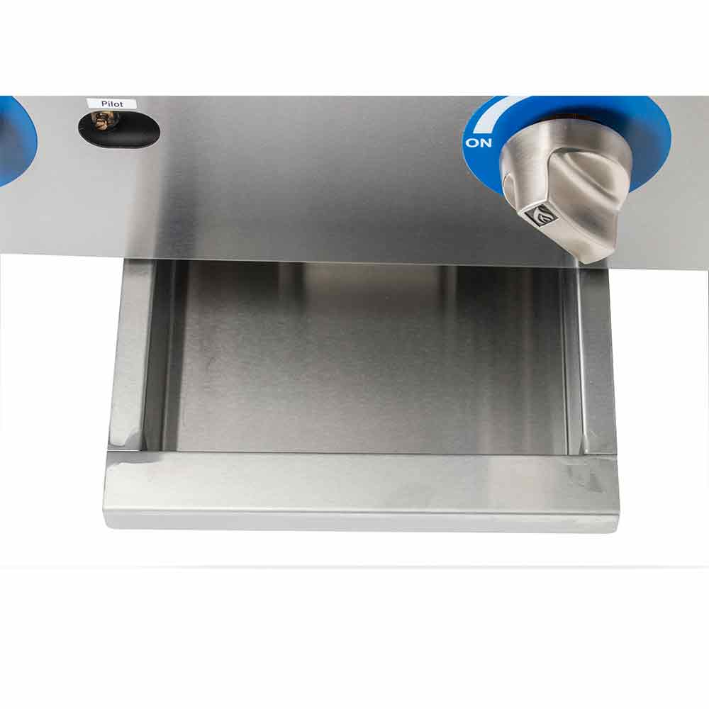 Globe GG24G 24-Inch Natural Gas Countertop Griddle with 2 Burners - Perfect for Restaurants, Diners & Outdoor Cooking
