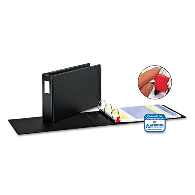 EasyOpen 11 x 17 Locking Slant D Ring Binder - Black | Secure Document Organizer for Office, School & Legal Files | Heavy-Duty Presentation Binder for Reports, Contracts & Portfolios