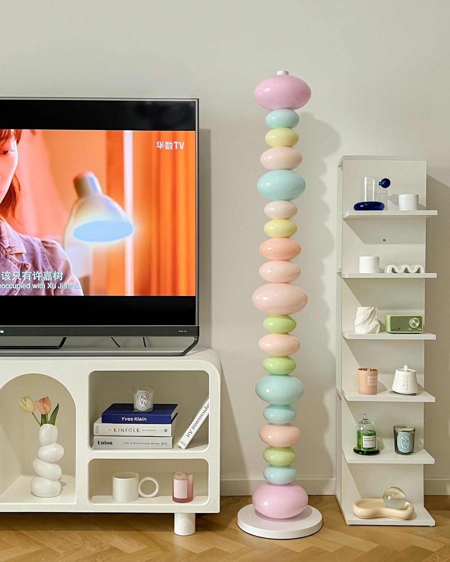 Modern LED Candy Floor Lamp for Living Room - Adjustable Brightness, Warm White Light, Perfect for Bedroom, Office, and Reading Nook