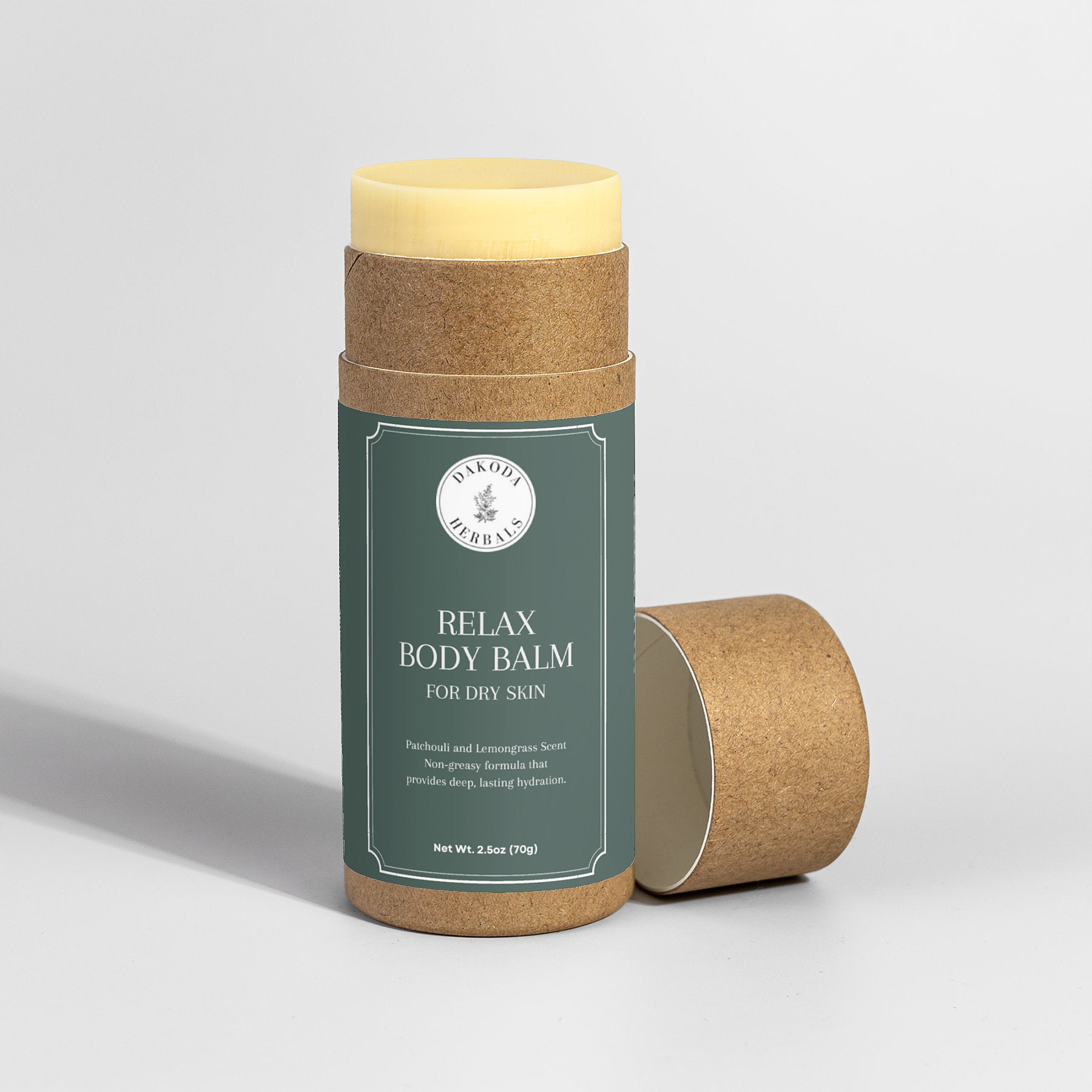 Natural Relax Body Balm for Dry Skin - Patchouli & Lemongrass Scented Moisturizer | Perfect for Massage, Aromatherapy & Daily Skincare Routine