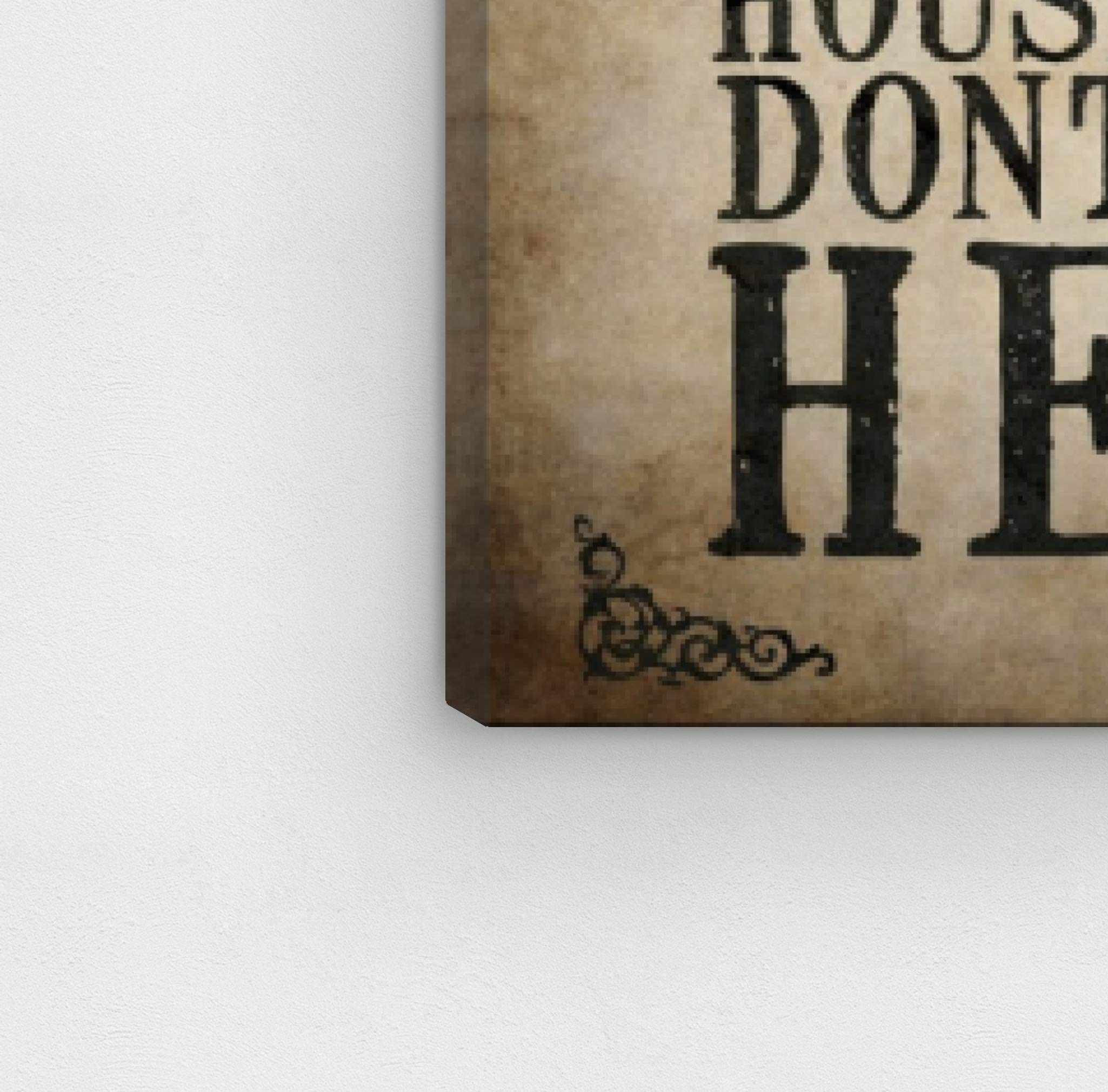 Oliver Gal Artist Co. 'House Rule 57' Typography Wall Art Canvas Print - 24x36 Inches Brown & Black Home Decor - Perfect for Living Room, Bedroom or Office Inspiration