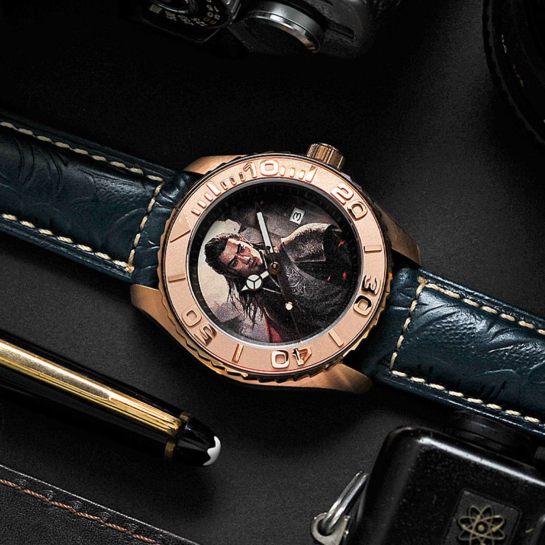AG Collective Sima Yi Three Kingdoms Series Blue Leather Strap Men's Watch G8040 SAN ADV - Perfect for Business, Formal Events & Collector's Display