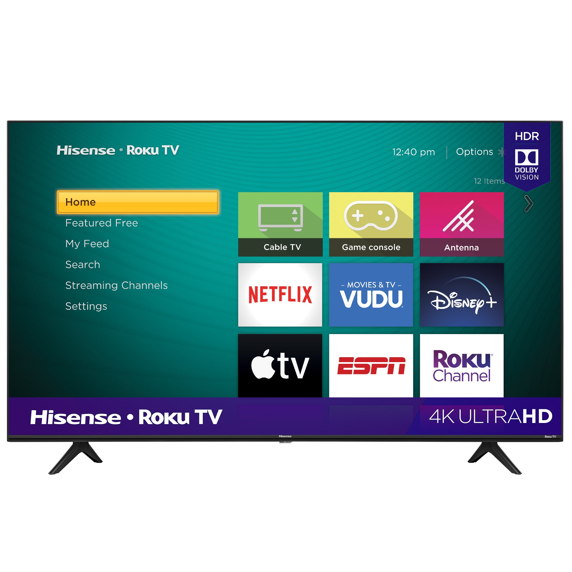 Hisense 58R6E3 58-Inch 4K UHD Smart LED TV with Roku, HDR, Dolby Vision - Perfect for Living Room Entertainment & Streaming Movies