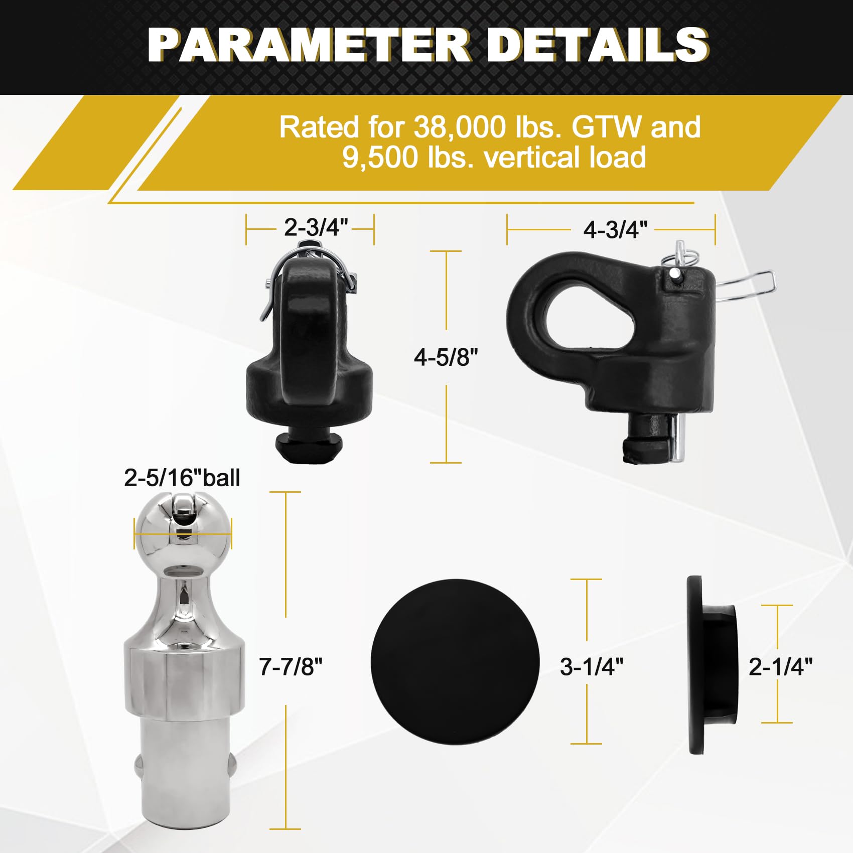 60639 Puck System Gooseneck Hitch Ball Kit - Compatible with 2013-2025 Ford F250/F350/F450, 2016-2025 Chevy Silverado, GMC Sierra & Nissan Titan XD - 38,000 lbs GTW/9,500 lbs VTW - 2-5/16