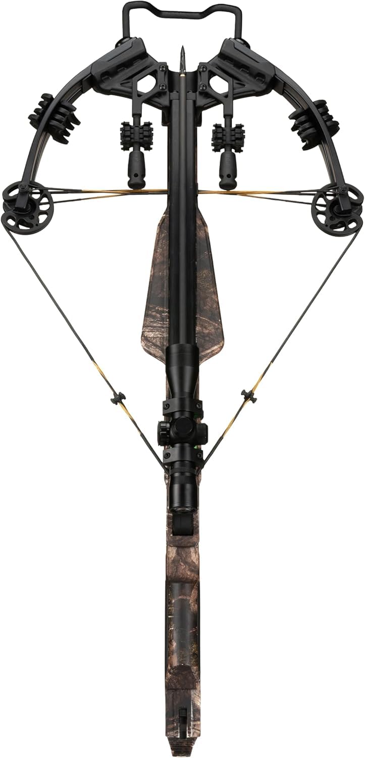 Xpedition Archery Trophy 410X Crossbow with Crank Cocking Device | High-Speed 410 FPS Compound Crossbow Kit | Illuminated 4X32 Scope & 6x20