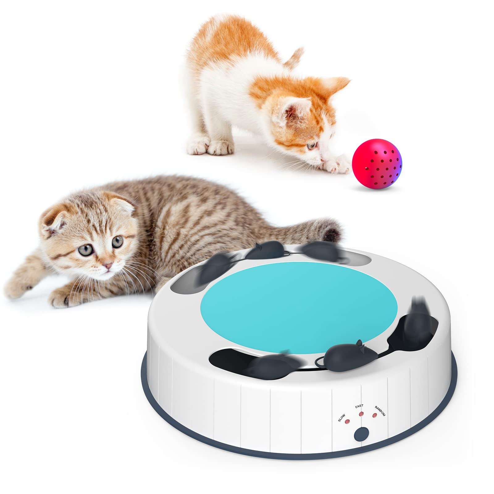 **Interactive Electronic Cat Toys with Catnip & Scratching Pad - Automatic Glowing Ball & Mice Toy for Indoor Cats - Perfect for Playtime, Exercise & Stress Relief**