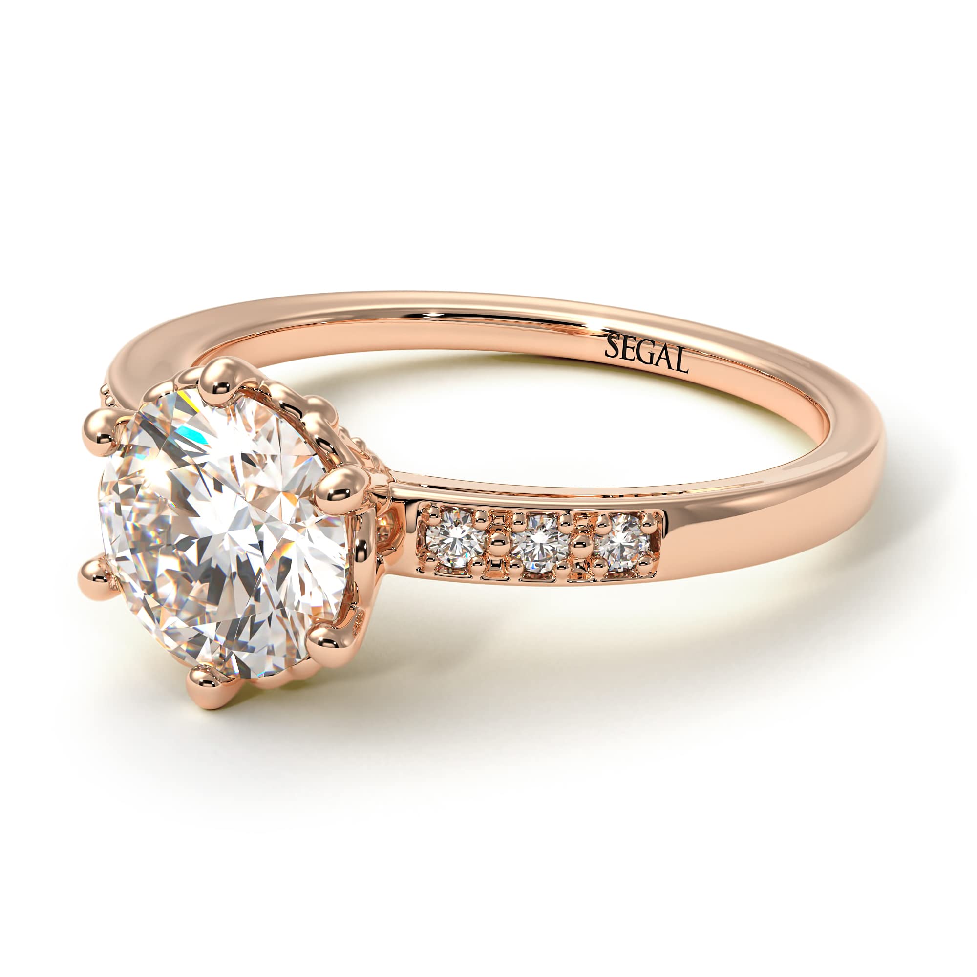 Classic 18K-14K Rose Gold Engagement Ring with White Diamond | Premium Moissanite Vintage Wedding Ring for Women - Olivia | Perfect for Proposals, Anniversaries & Special Occasions