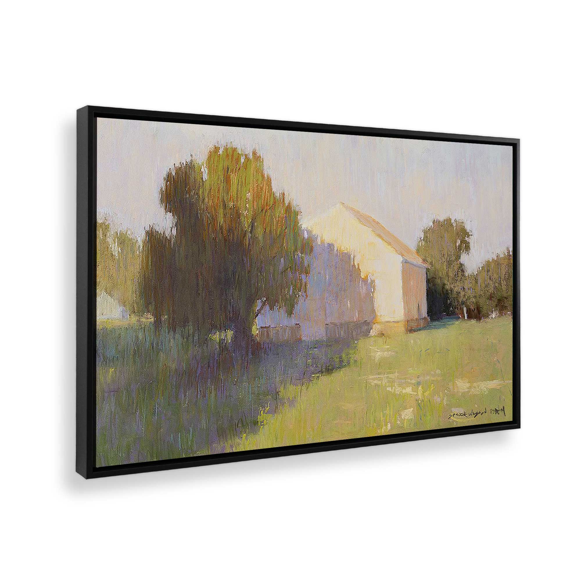 Rustic Charm Canvas Wall Art - Dawn Landscape Print for Home & Office Decor - Perfect for Living Room, Bedroom, or Gift