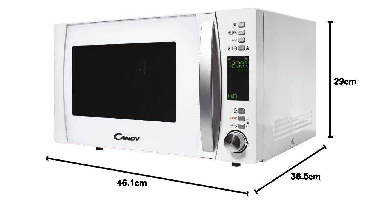800W 22L White Digital Microwave Oven with 5 Power Levels & 10 Auto Menus - Child Lock, Silent Mode, Eco Function, Quick Start, Auto Defrost - Perfect for Dorms, Offices, and Small Kitchens