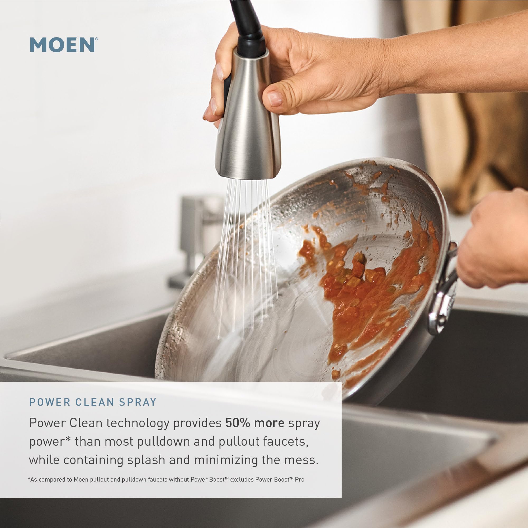 Moen Kiran One Handle Pulldown Kitchen Faucet - Spot Resist Stainless Steel (Model 87599SRS) - Perfect for Modern Kitchens, Dishwashing & Food Prep