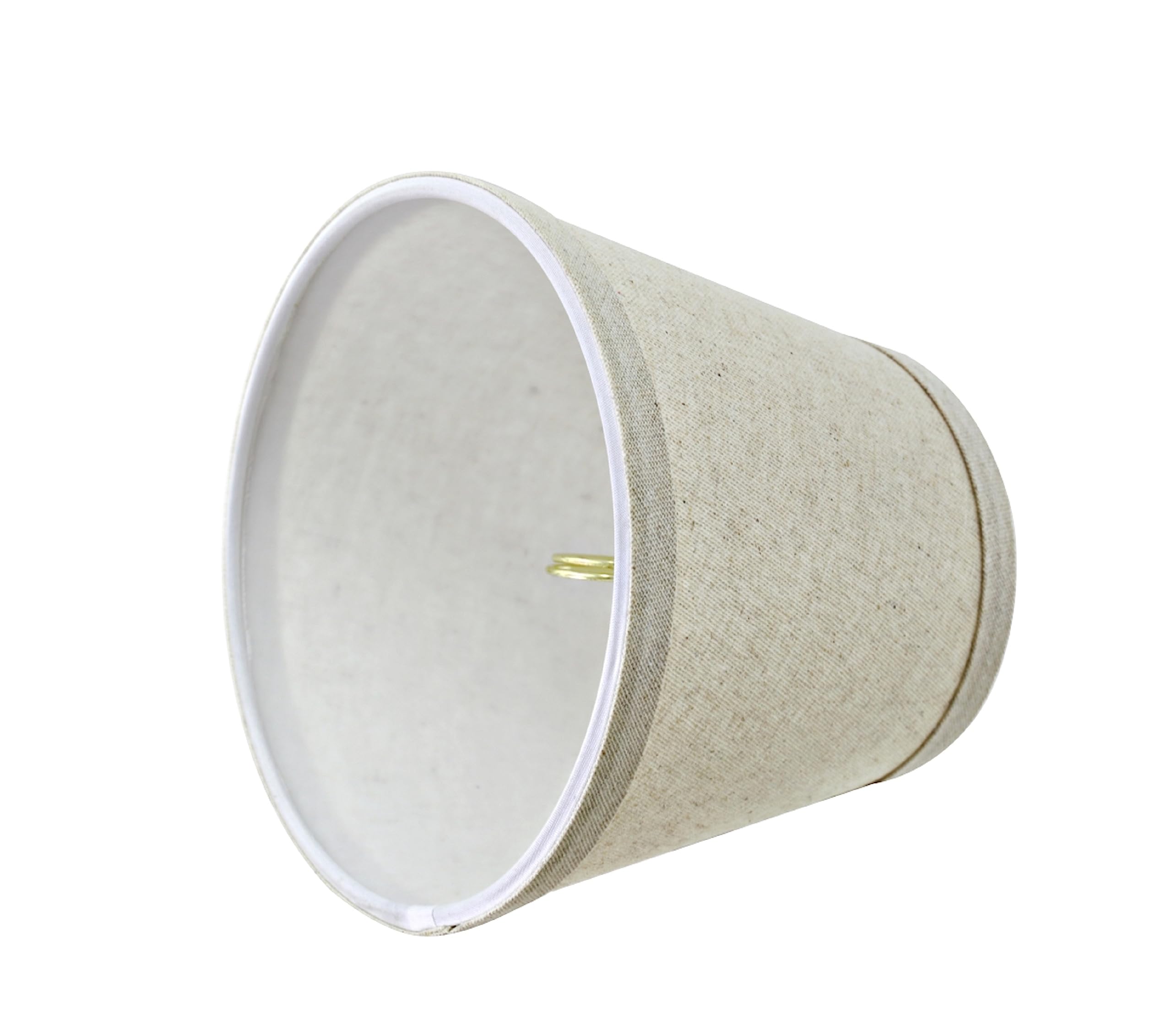 Aspen Creative 32861-9A Small Hardback Empire Shape Chandelier Clip-On Lamp Shade - Light Grey, 4