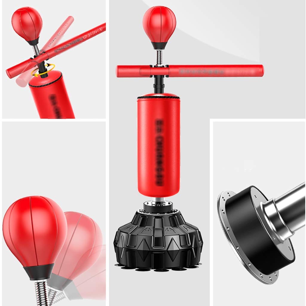 Adjustable Reflex Punching Bag 170-200cm - Freestanding Speed Bag for Boxing & Kicking Training - Home Gym Fitness