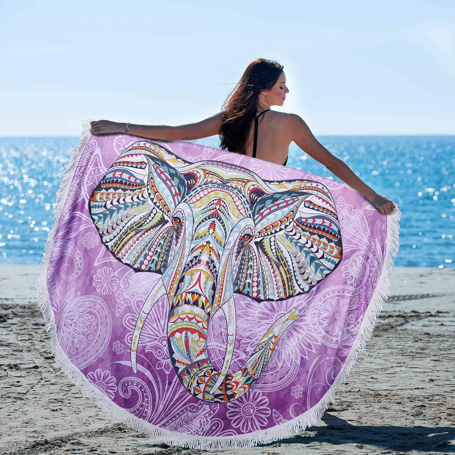 Large Round Beach Towel 60
