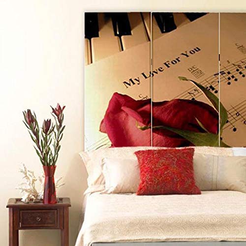 Screen Gems Music Room Divider - 6-Foot Tall Folding Room Partition for Home, Office & Studio - Soundproof Privacy Screen with Decorative Panels - Perfect for Creating Separate Spaces in Bedrooms, Classrooms & Events